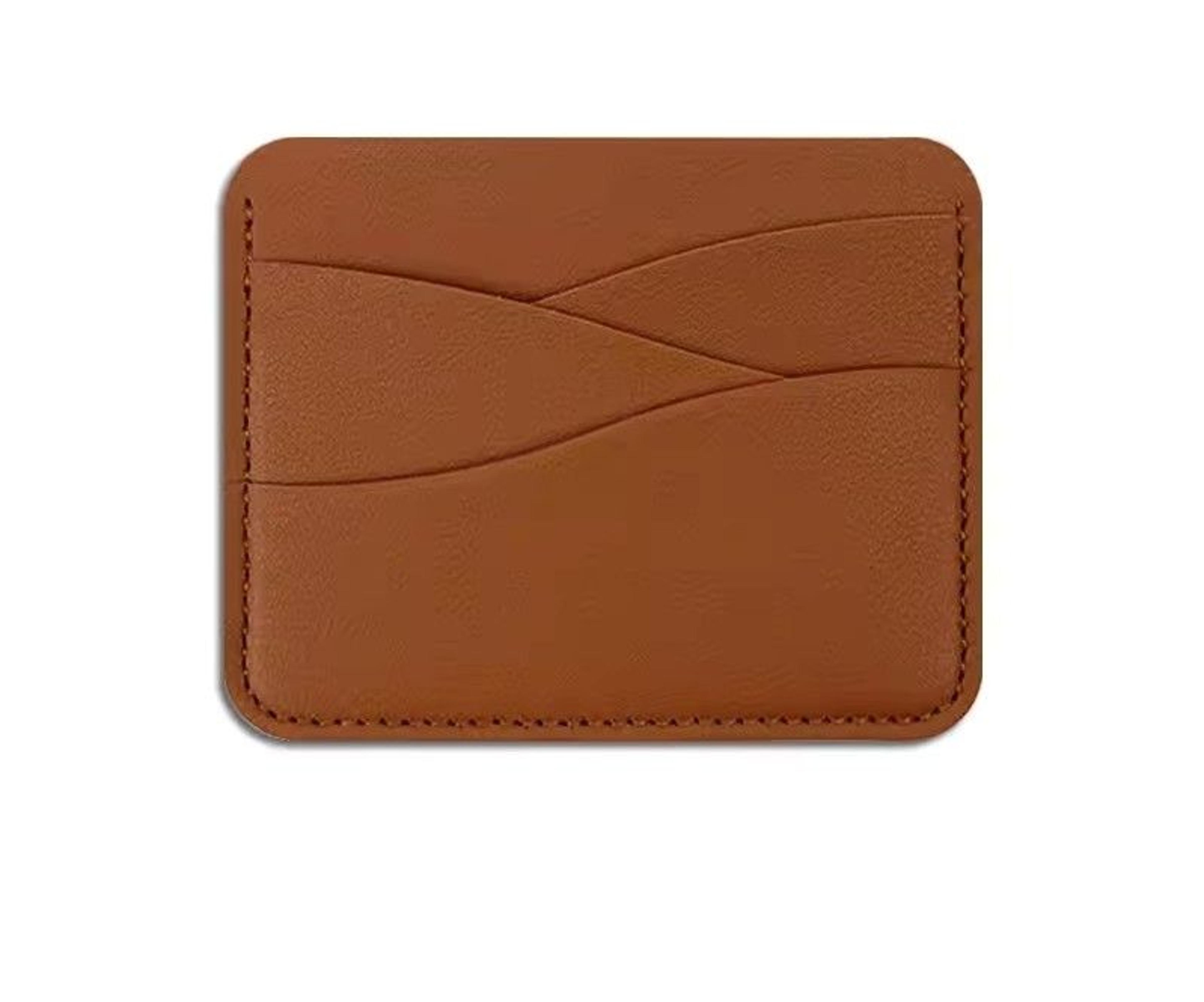 slim pu leather card wallet slot credit card holder