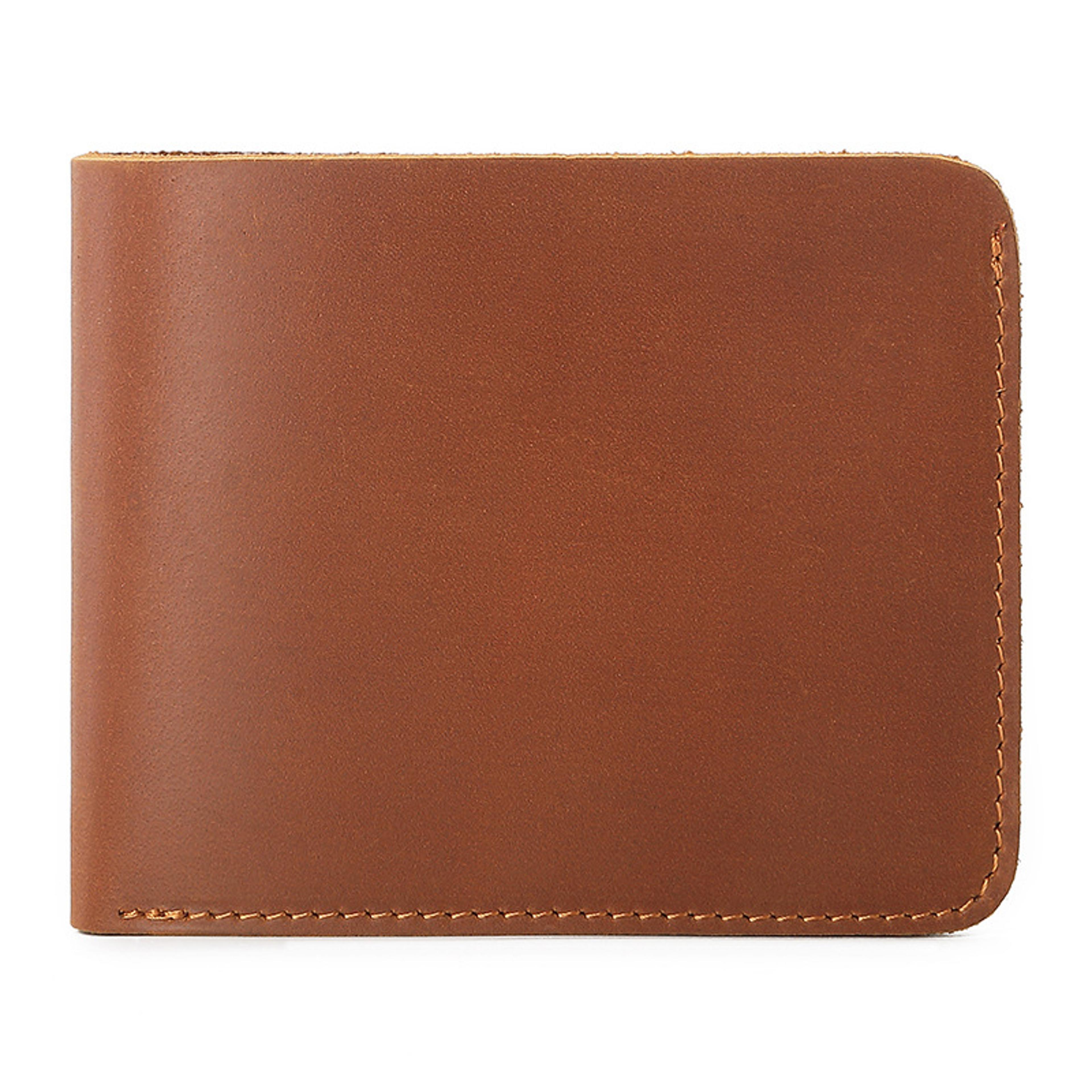 slim genuine leather rfid wallet with id window and card holder