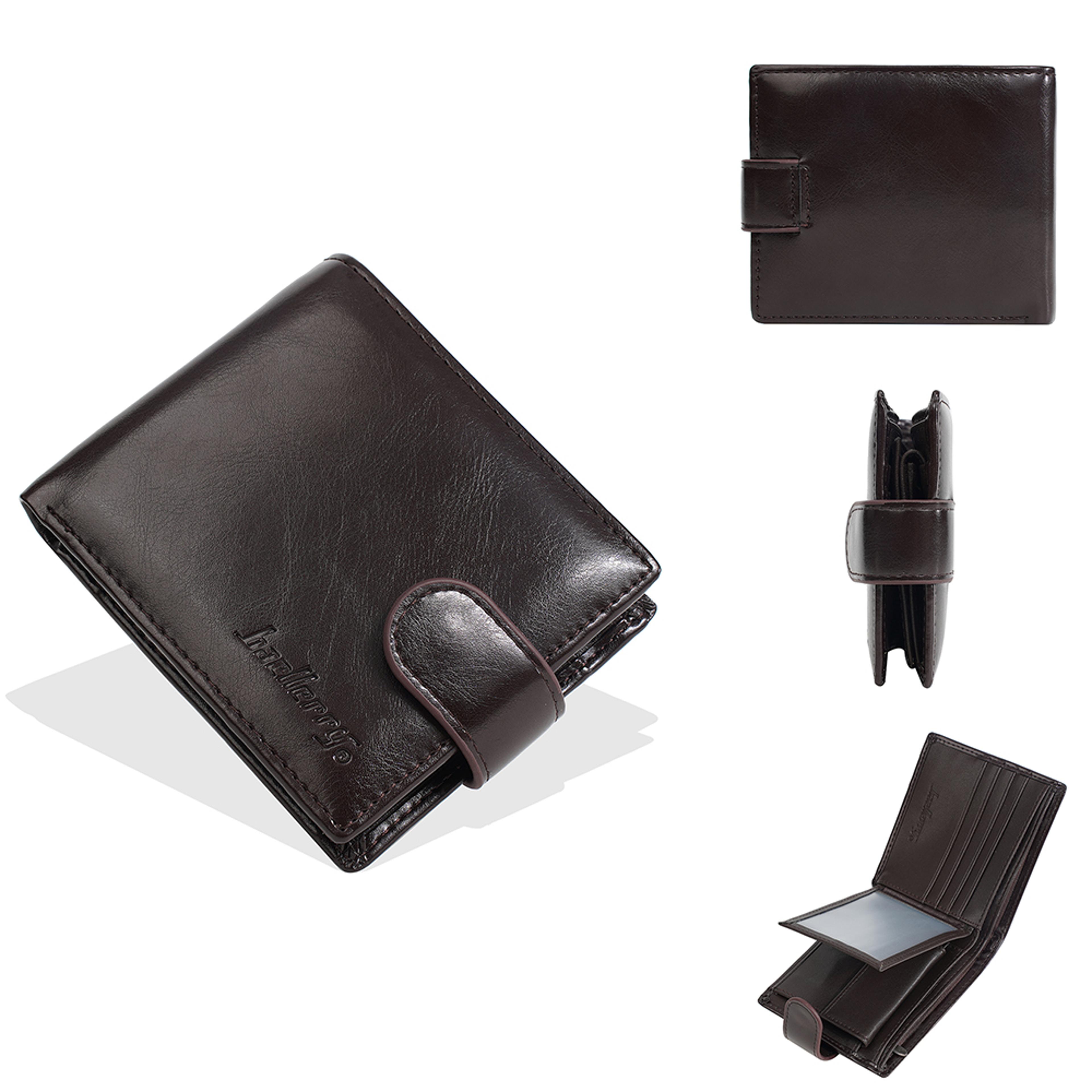 baellerry short men wallet with zipper coin pocket and pu card holder