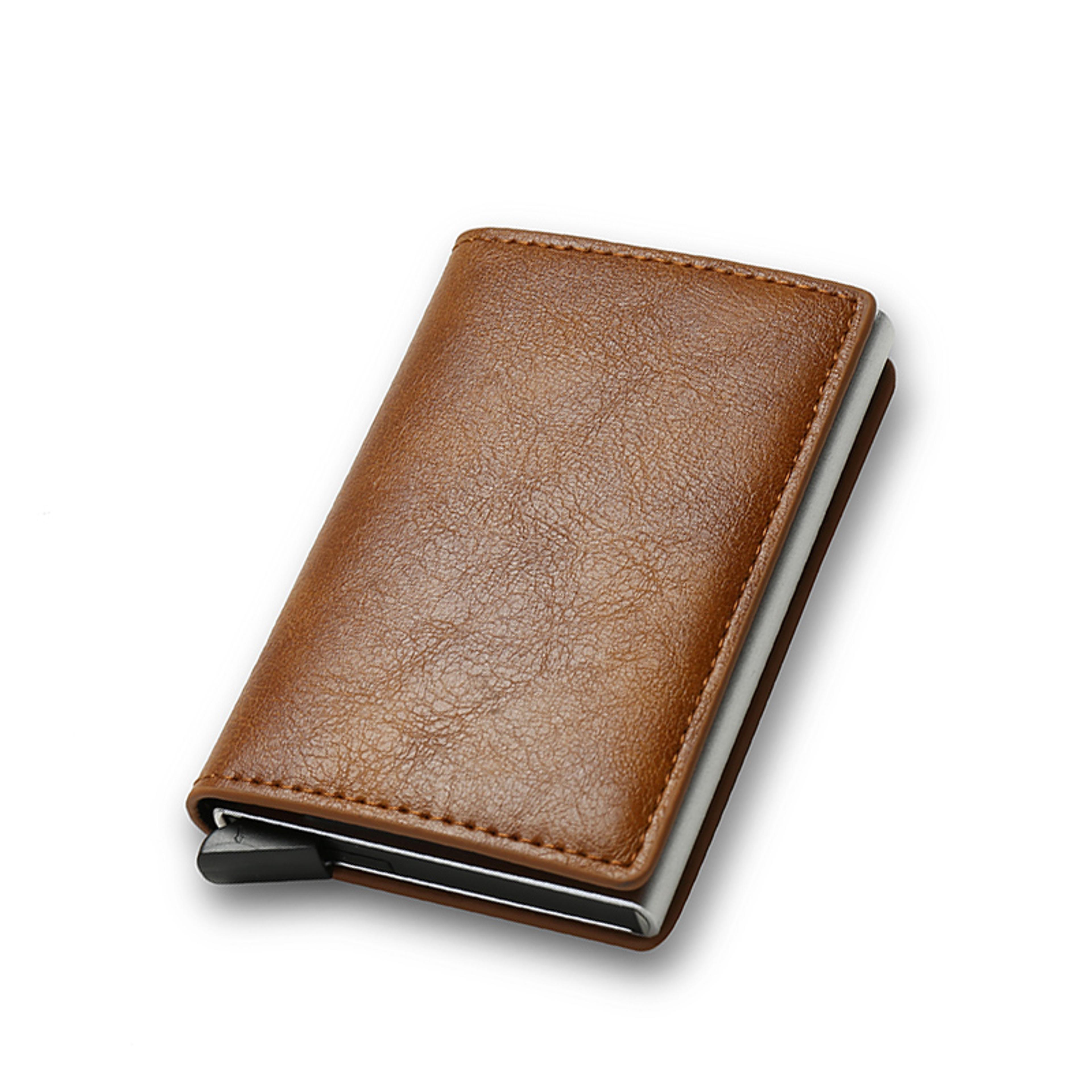 carbon fiber rfid blocking wallet with pop up card holder