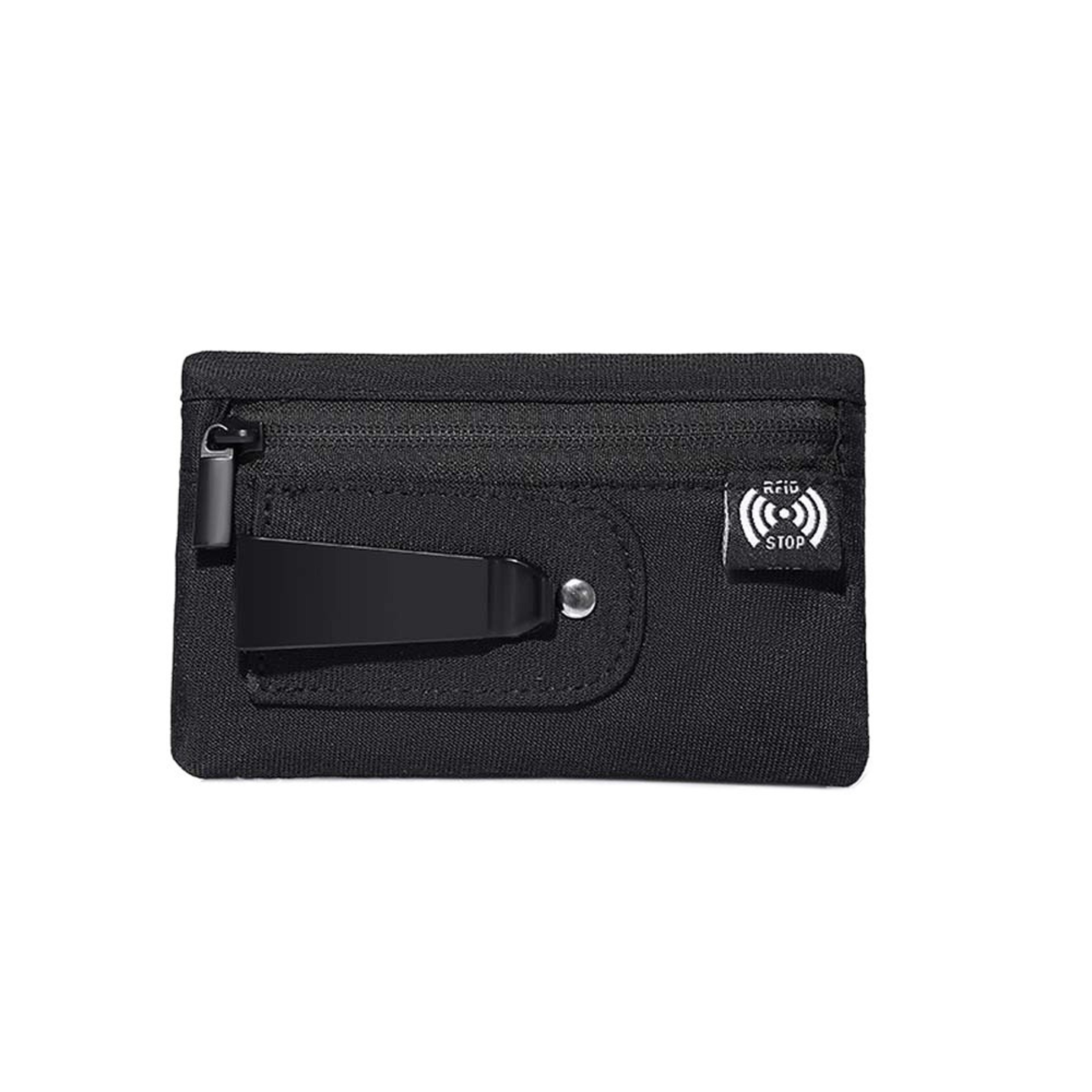 slim rfid blocking wallet with back clip minimalist card holder for men