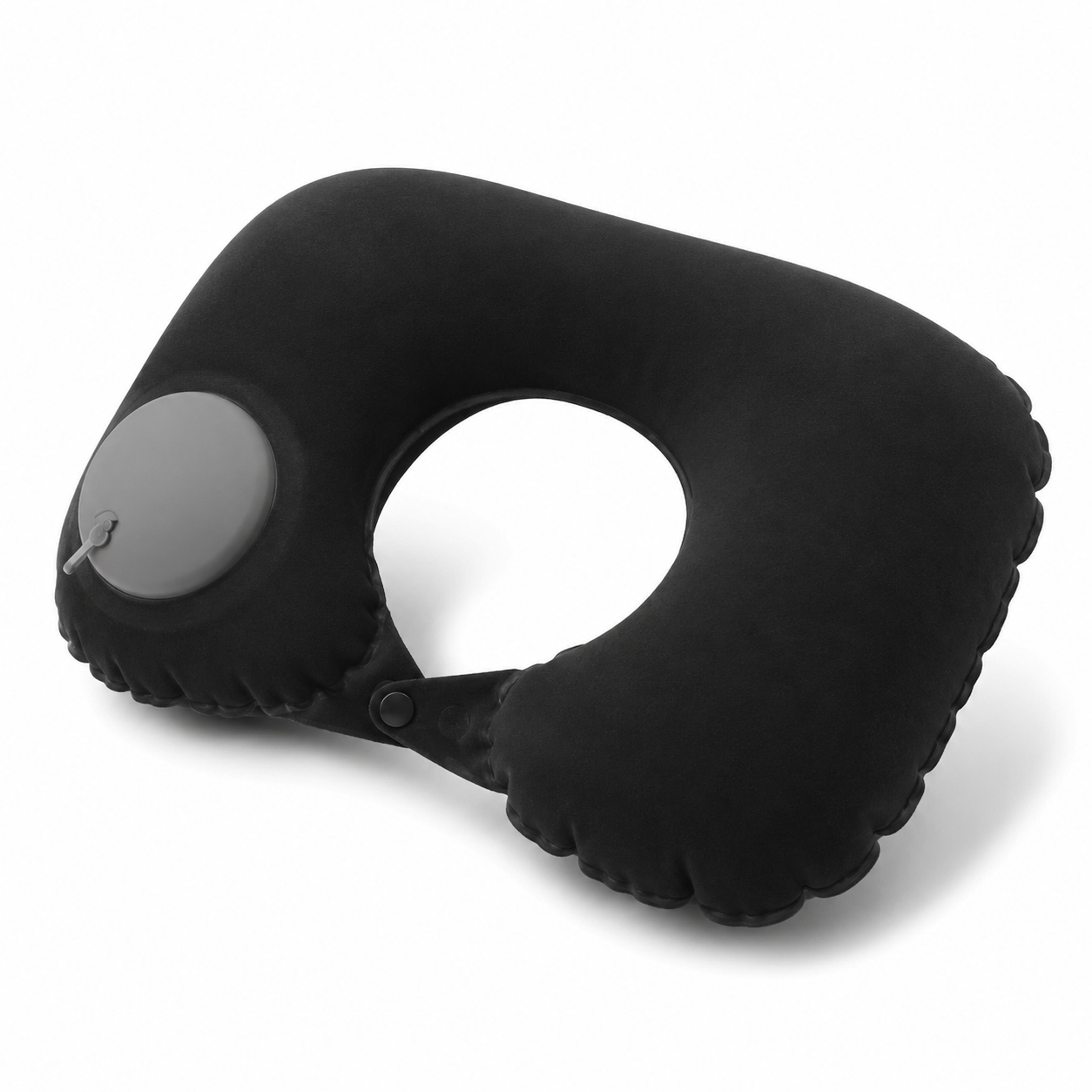 inflatable travel neck pillow portable neck support for flights cars and trains