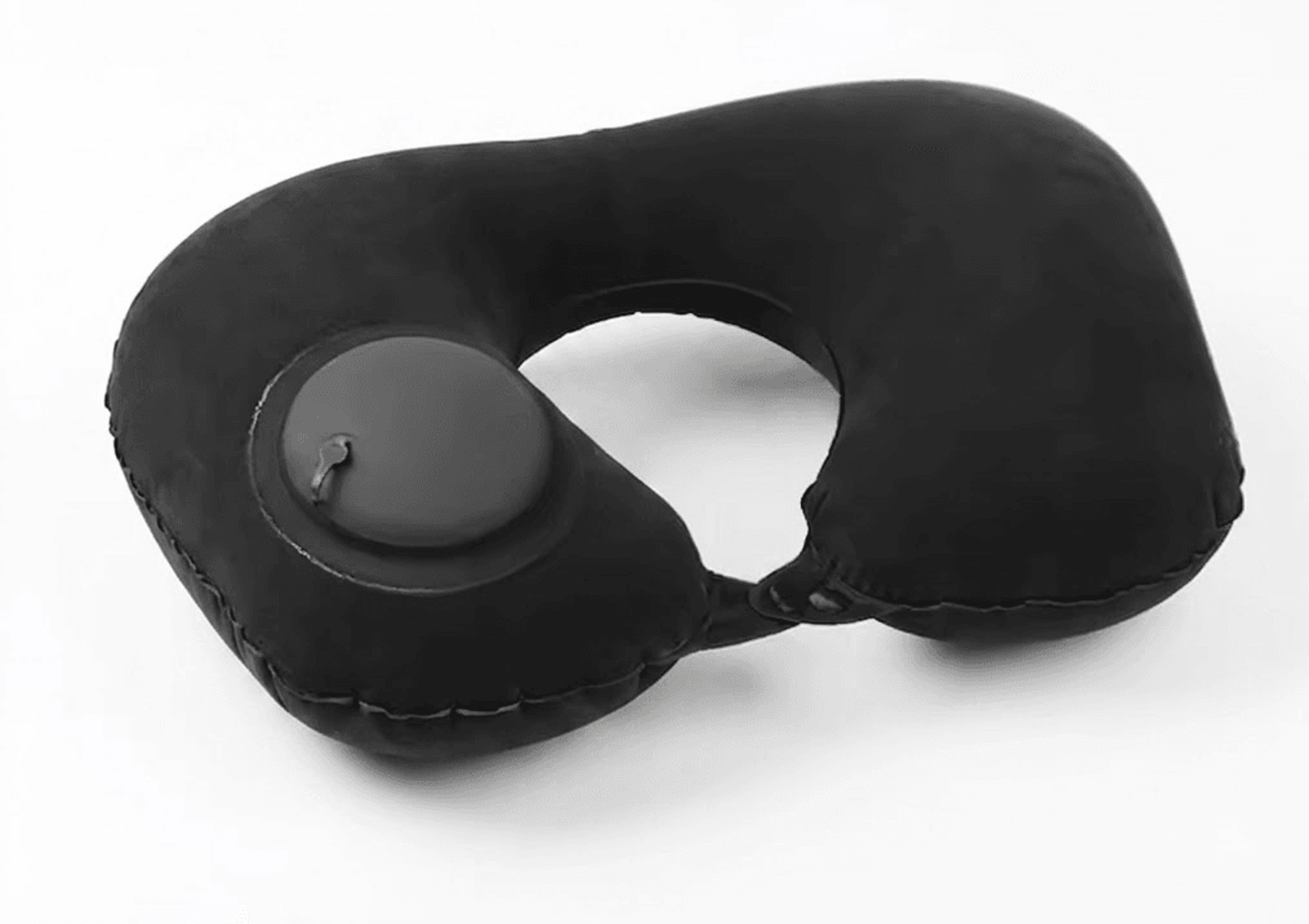 inflatable travel pillow u shaped neck cushion for airplane, office and on the go rest