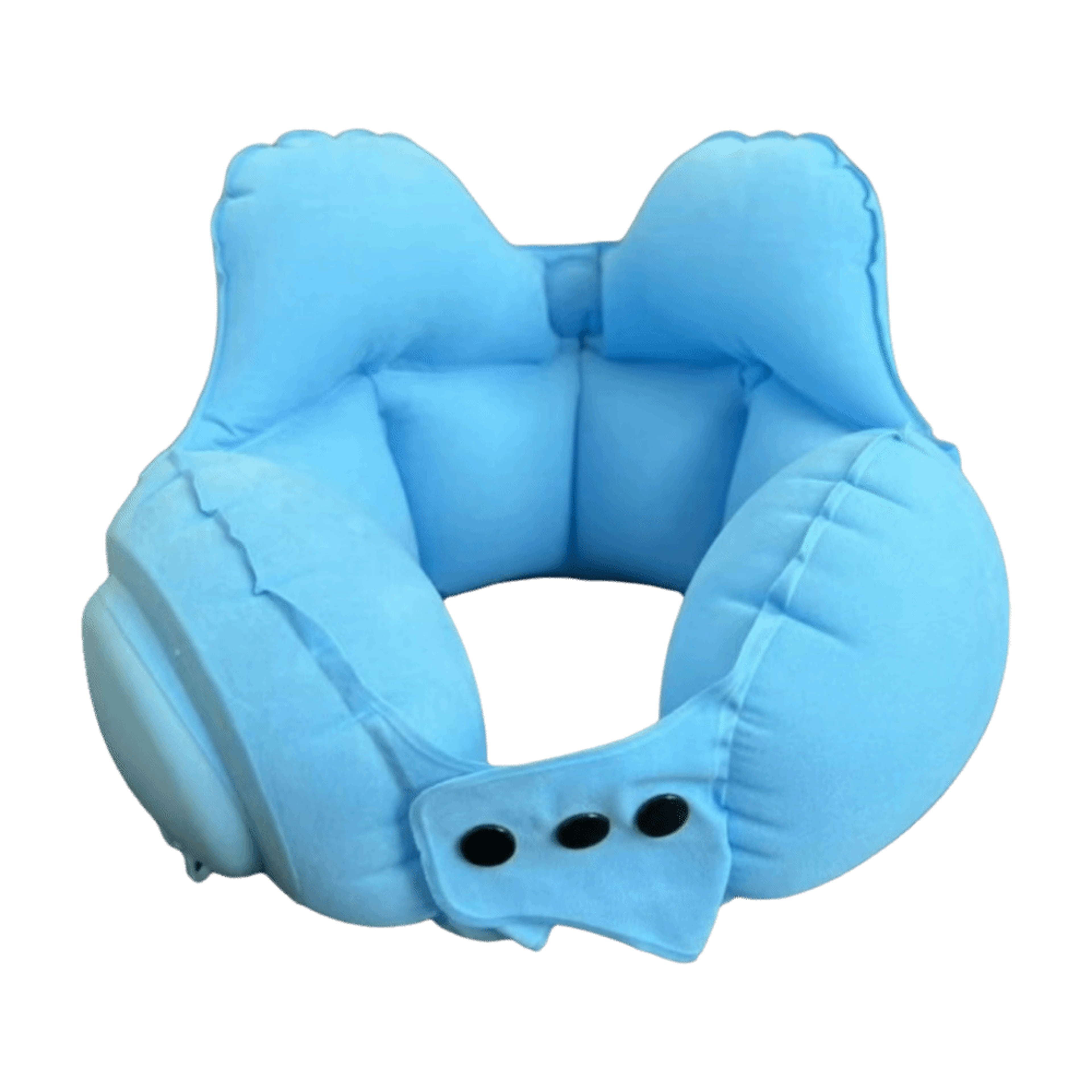 compact inflatable neck pillow for travel adjustable foldable airplane pillow