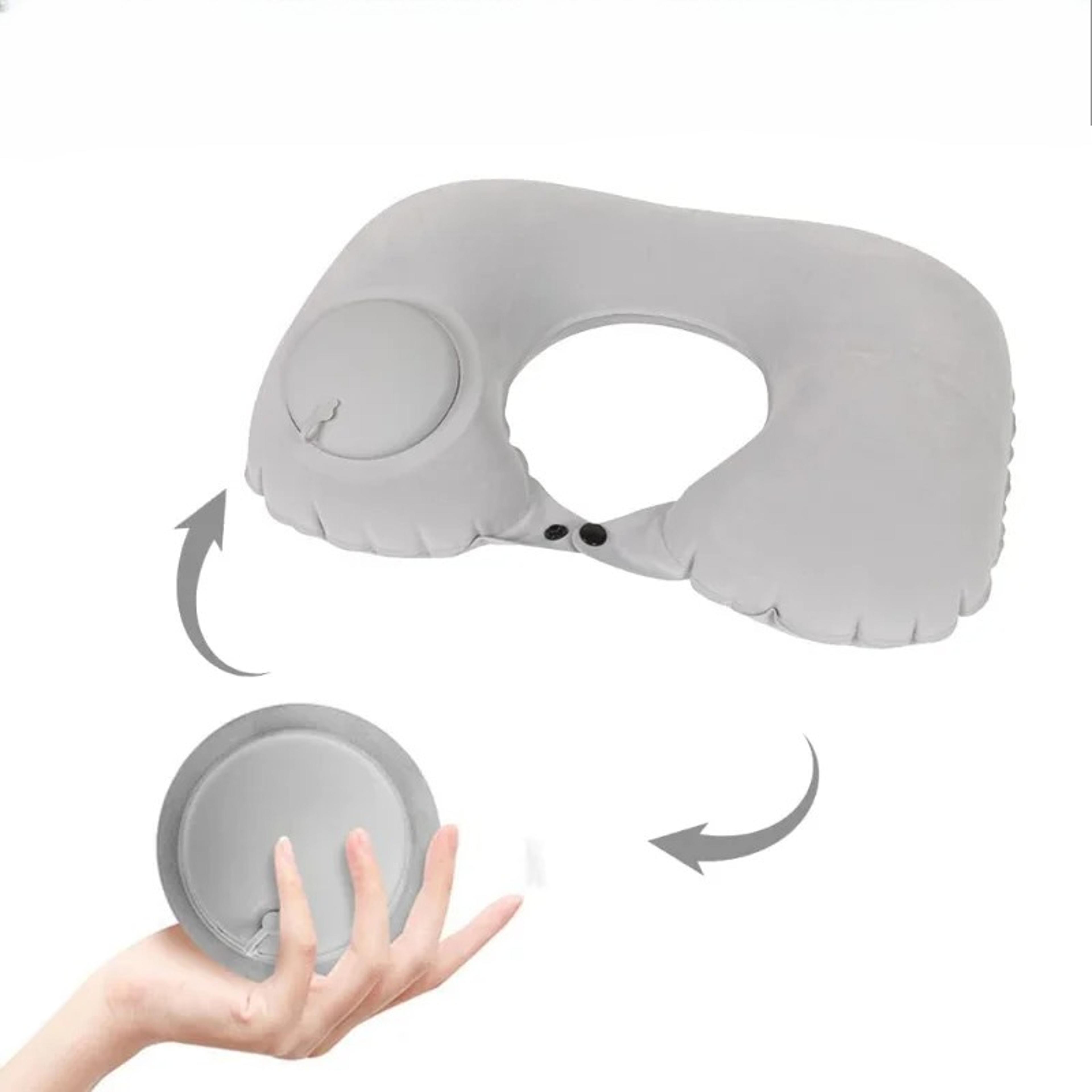 inflatable travel pillow for airplanes lightweight u shaped portable neck support