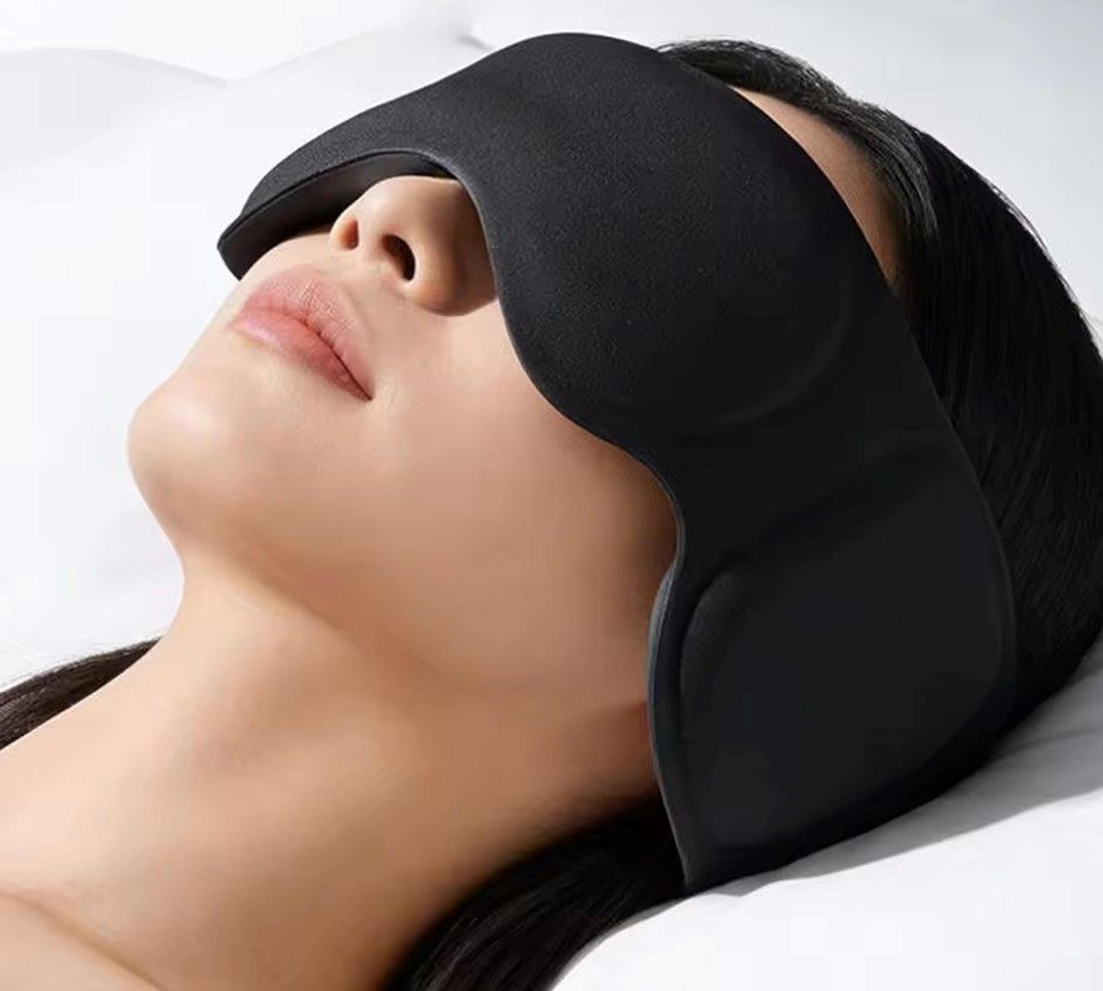 weighted 3d blackout eye mask for sleeping with ear cover