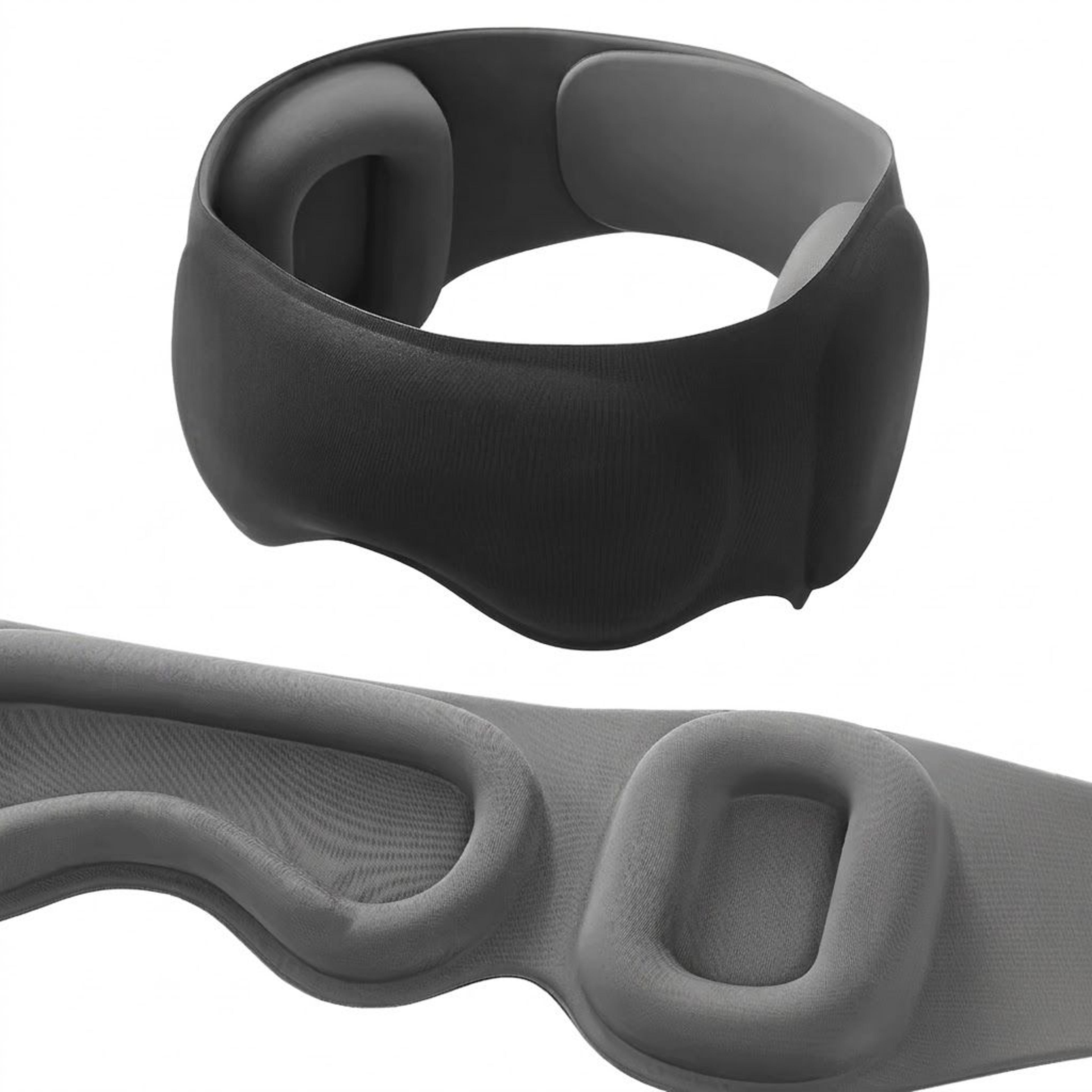 weighted eye mask with ear cover for side sleepers