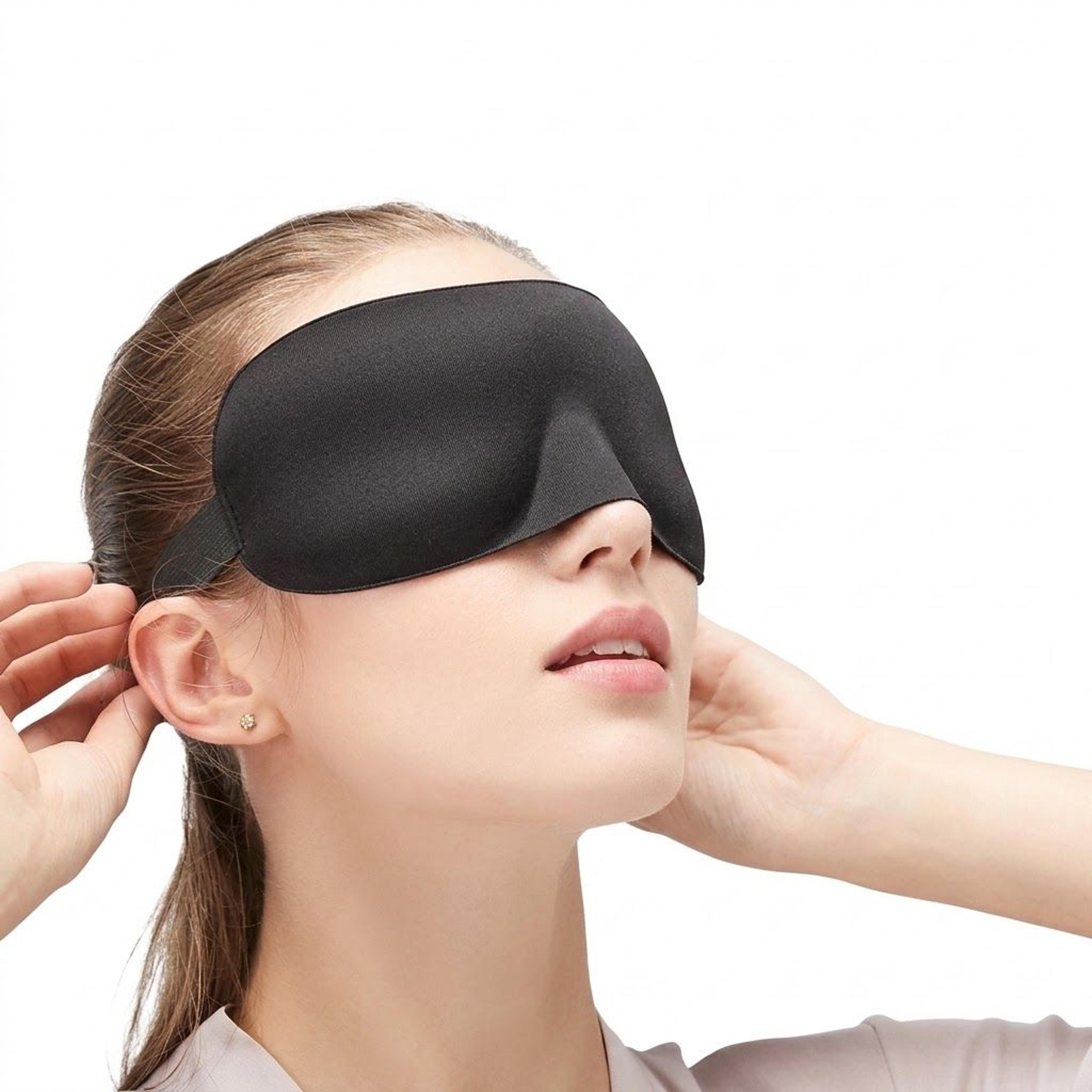 sleep mask contoured blackout eye mask for deep sleep travel and naps