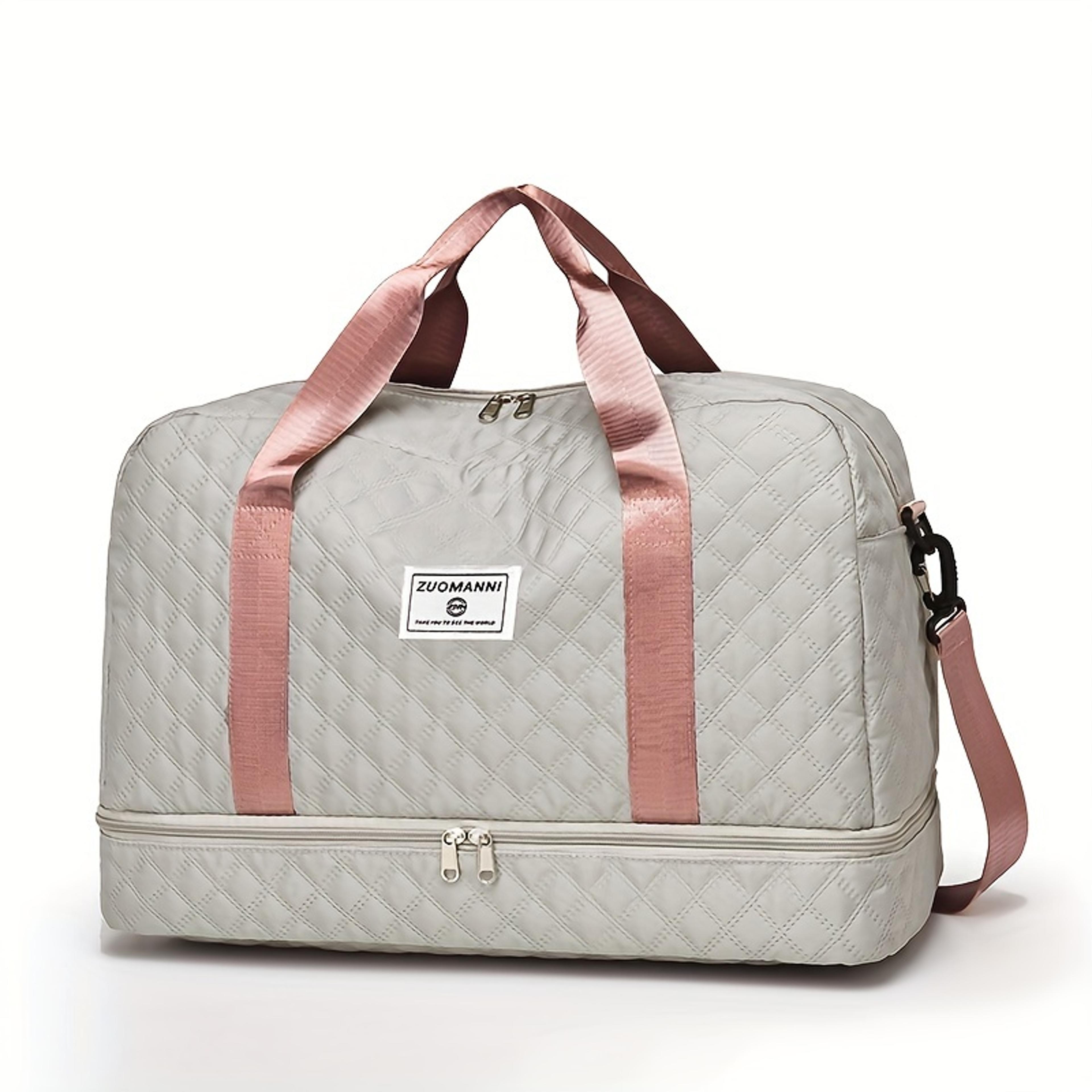 large capacity nylon weekender travel bag with multi pocket gym and overnight storage
