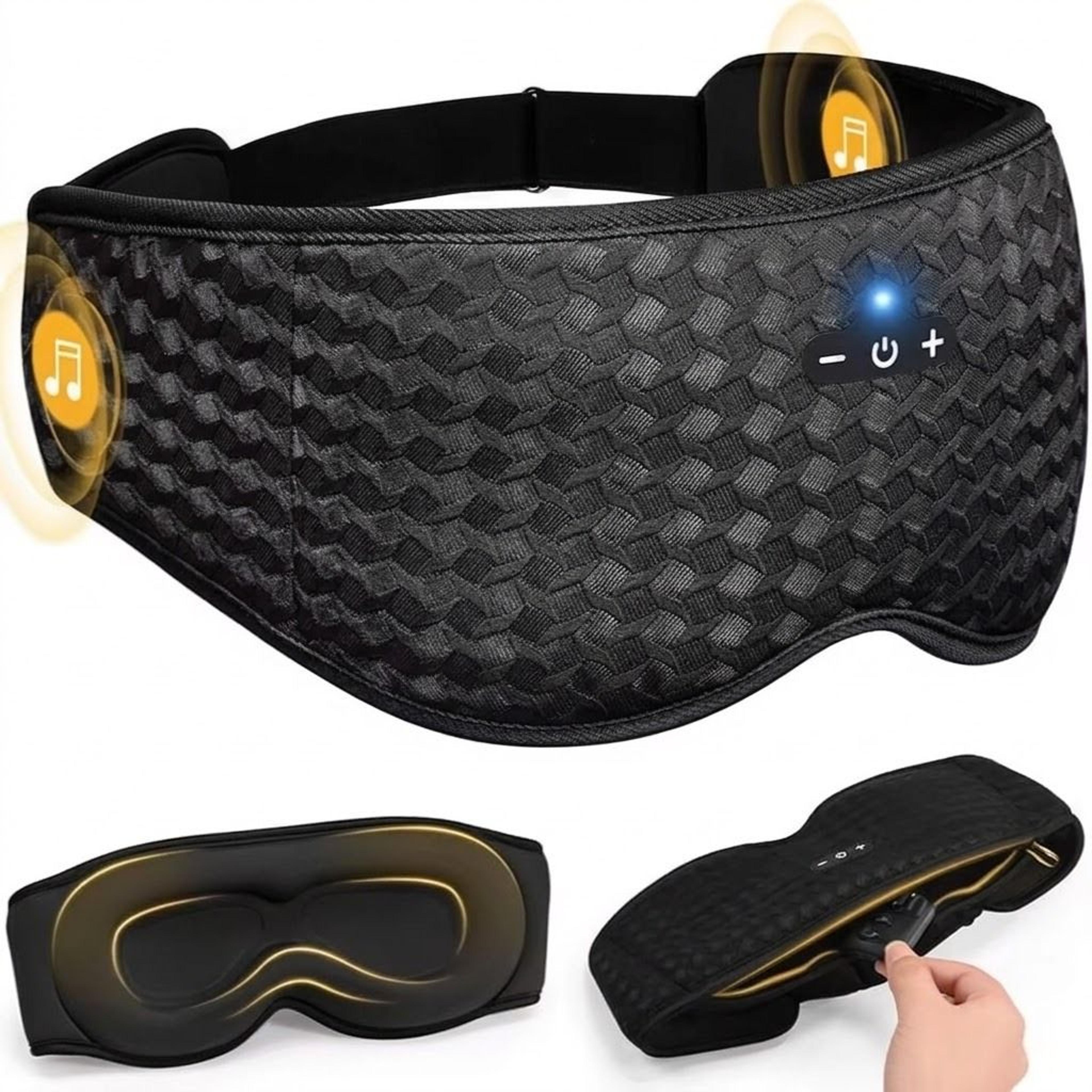 bluetooth sleep mask with wireless headphones for travel and rest