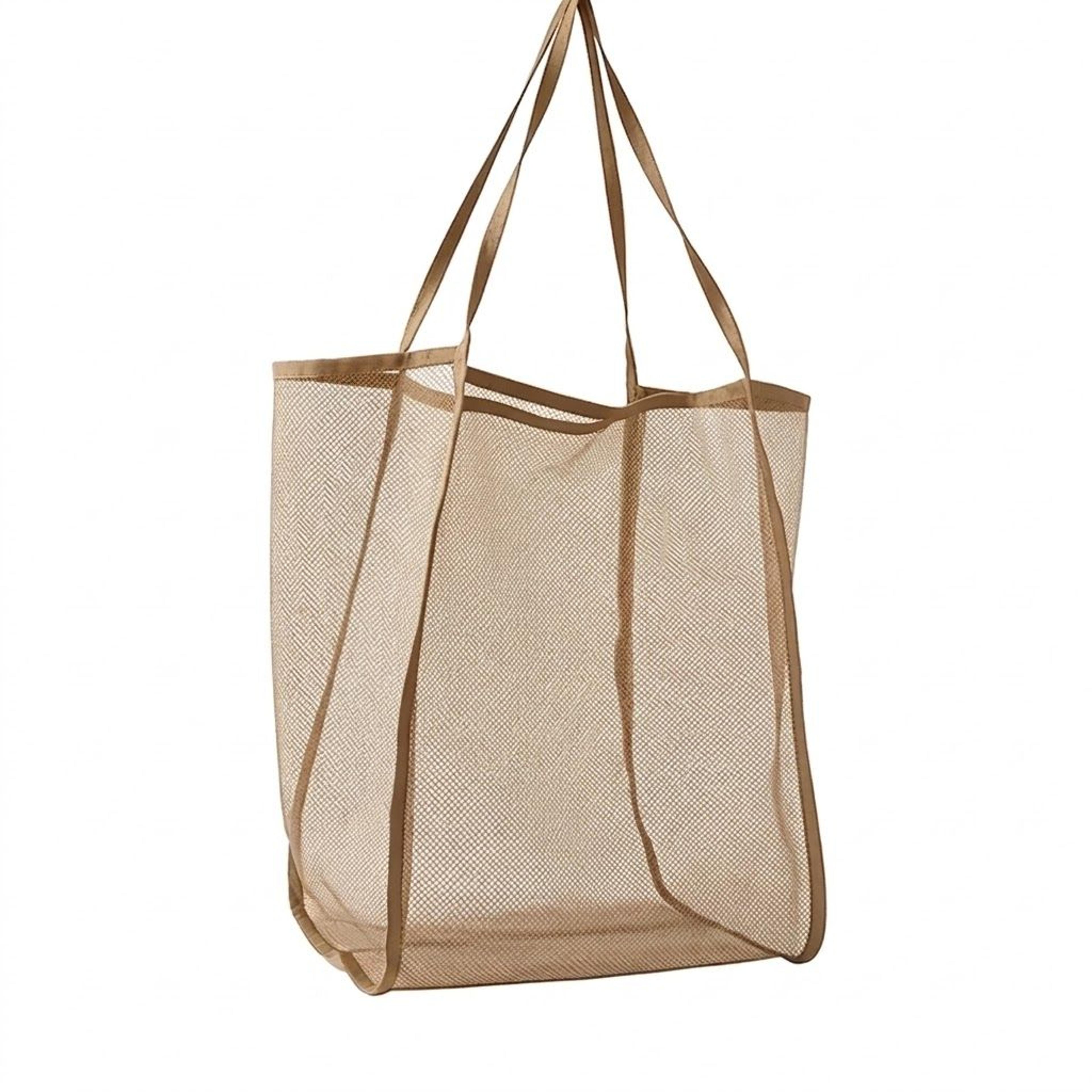 extra large mesh beach bag with transparent tote and cosmetic pouch