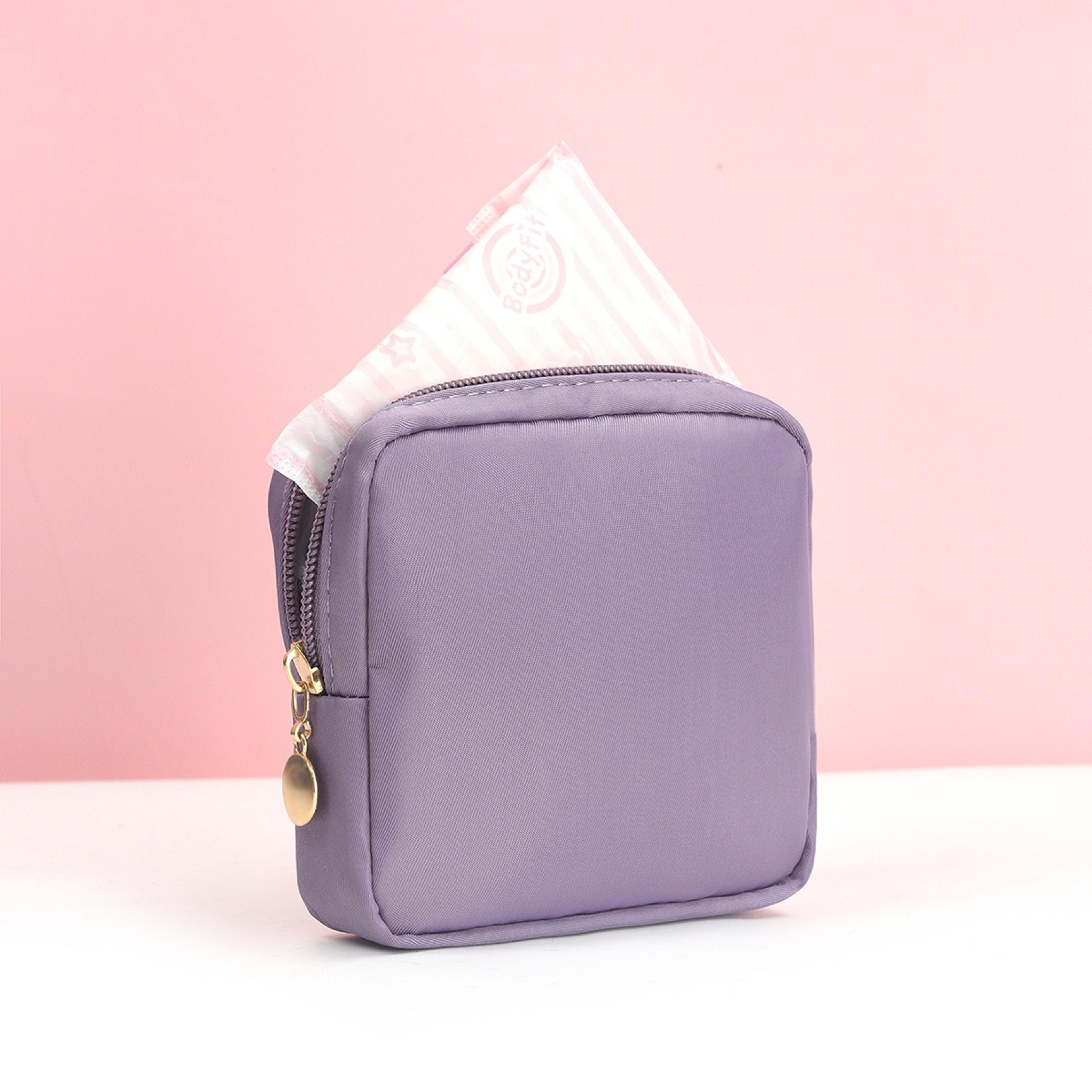 compact sanitary napkin storage bag and period pouch for travel