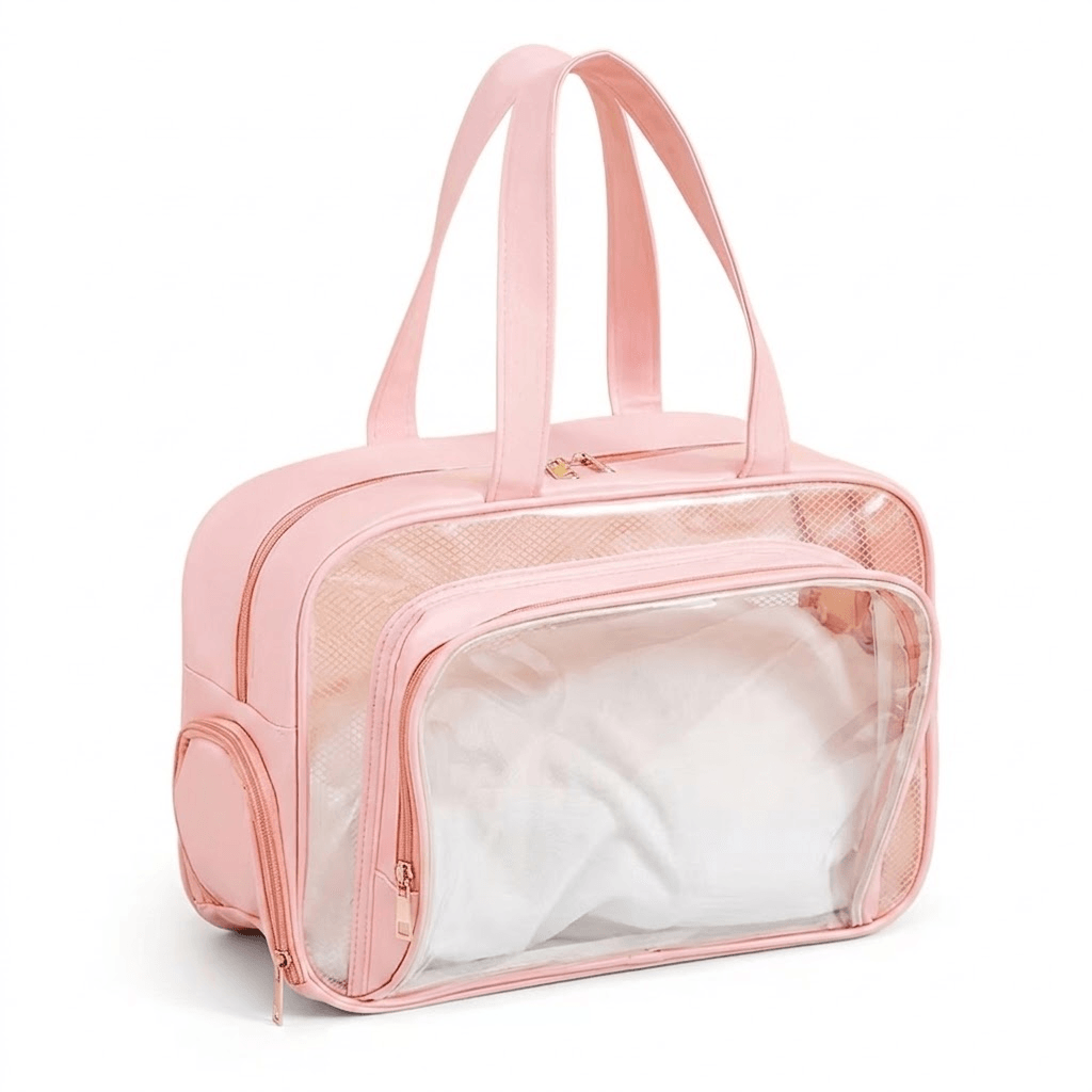 clear waterproof travel bag wet dry pvc toiletry and cosmetic organizer