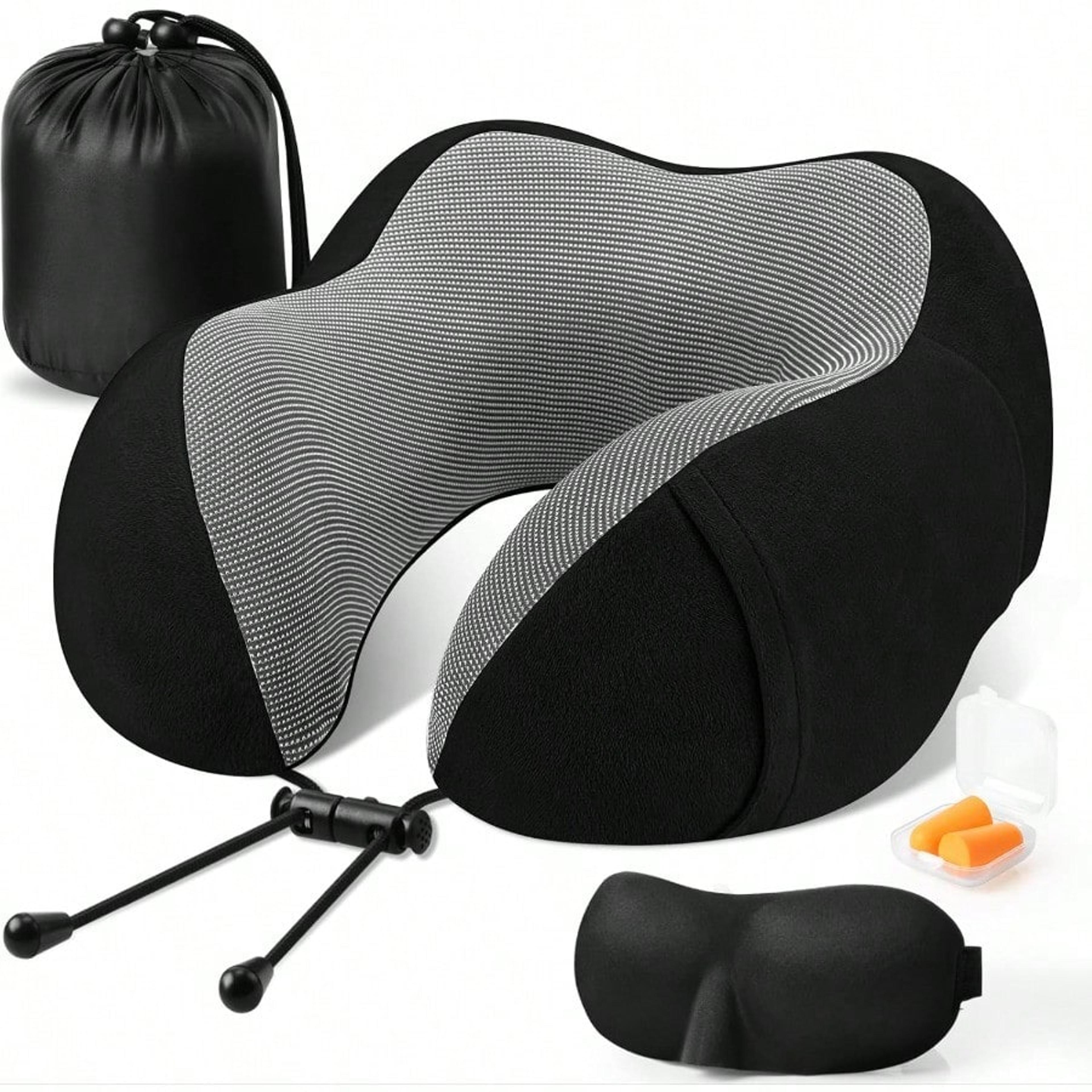 memory foam travel pillow for airplane neck support