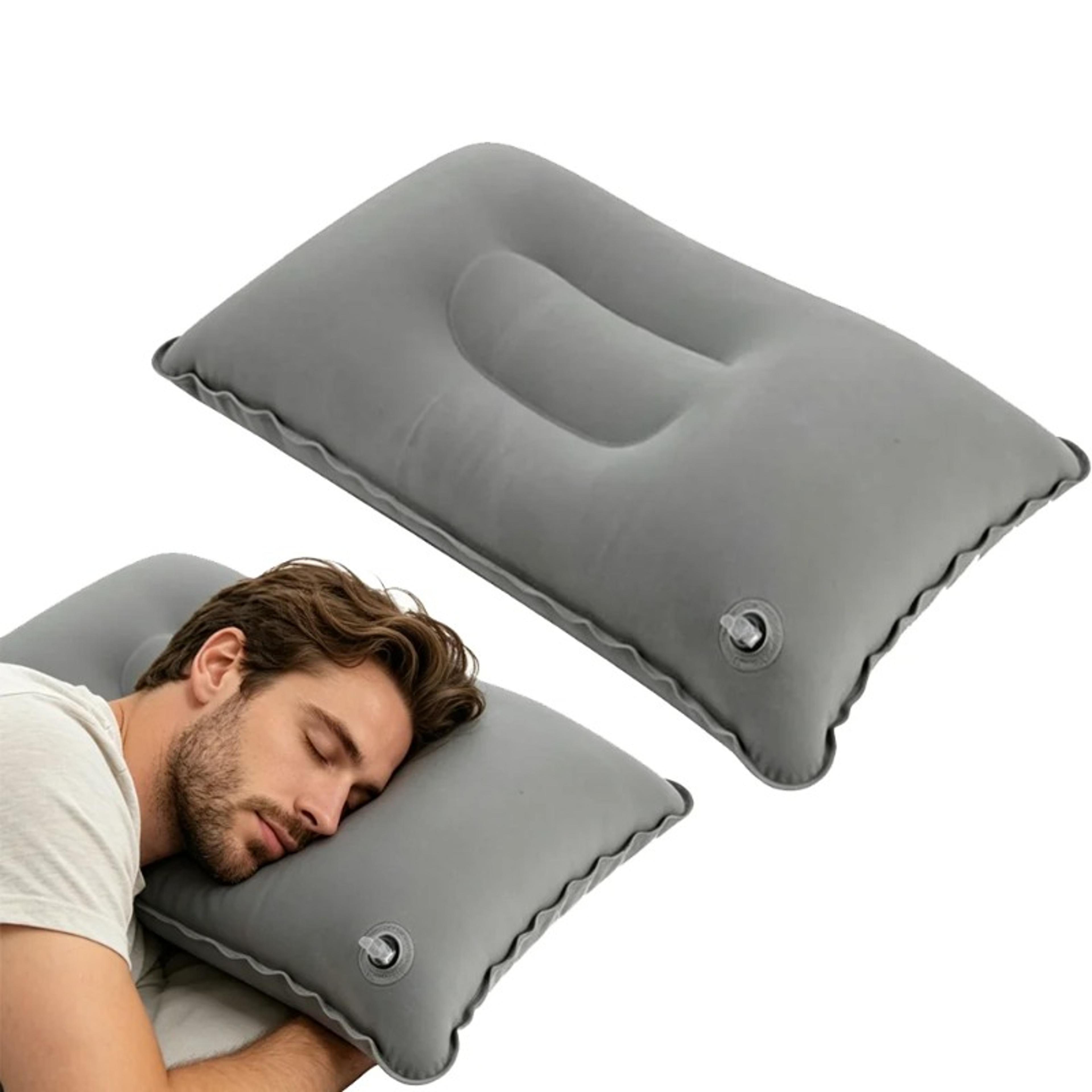 ultra light inflatable travel pillow for camping neck support and airplane naps