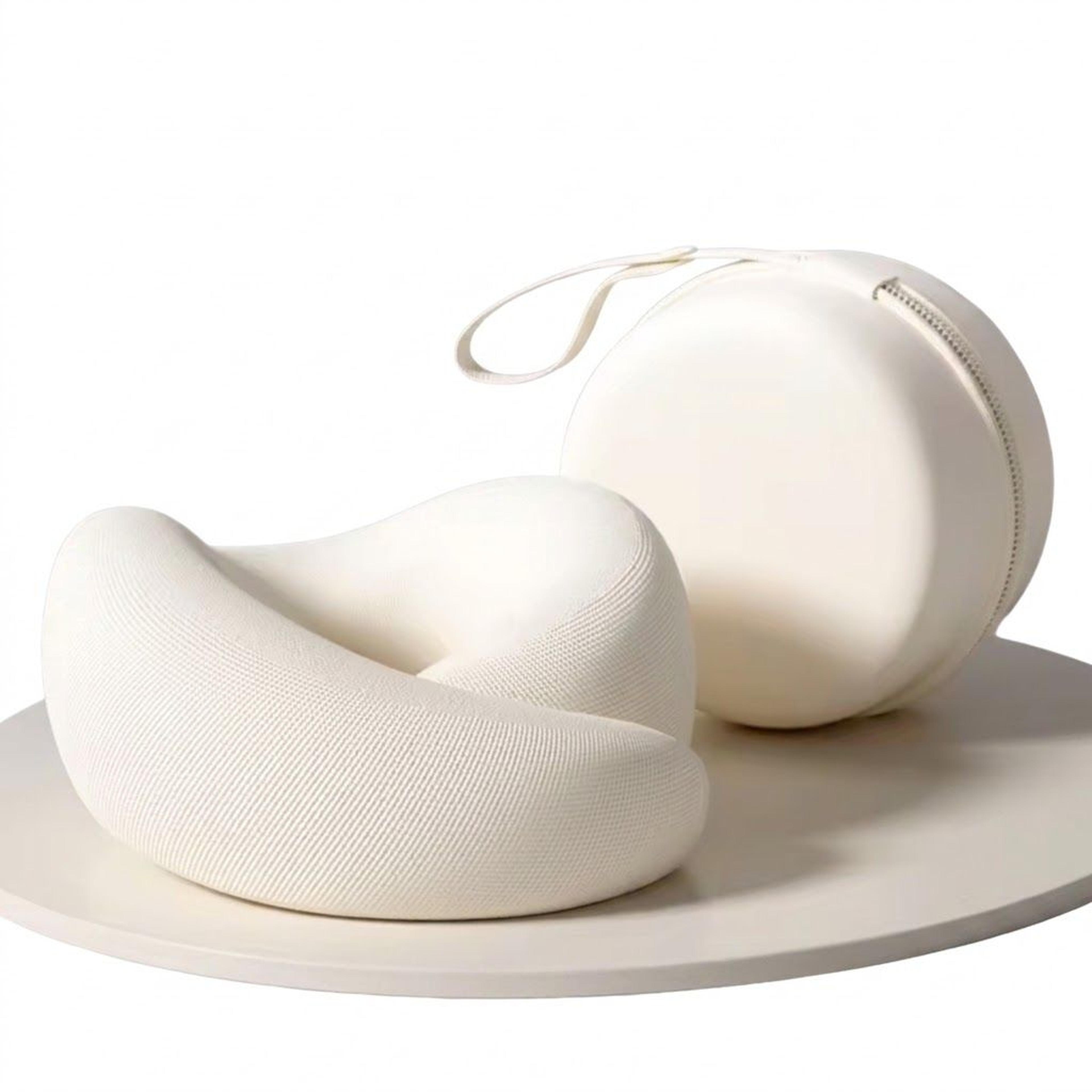 comfortease memory foam travel pillow with u shaped cervical neck support