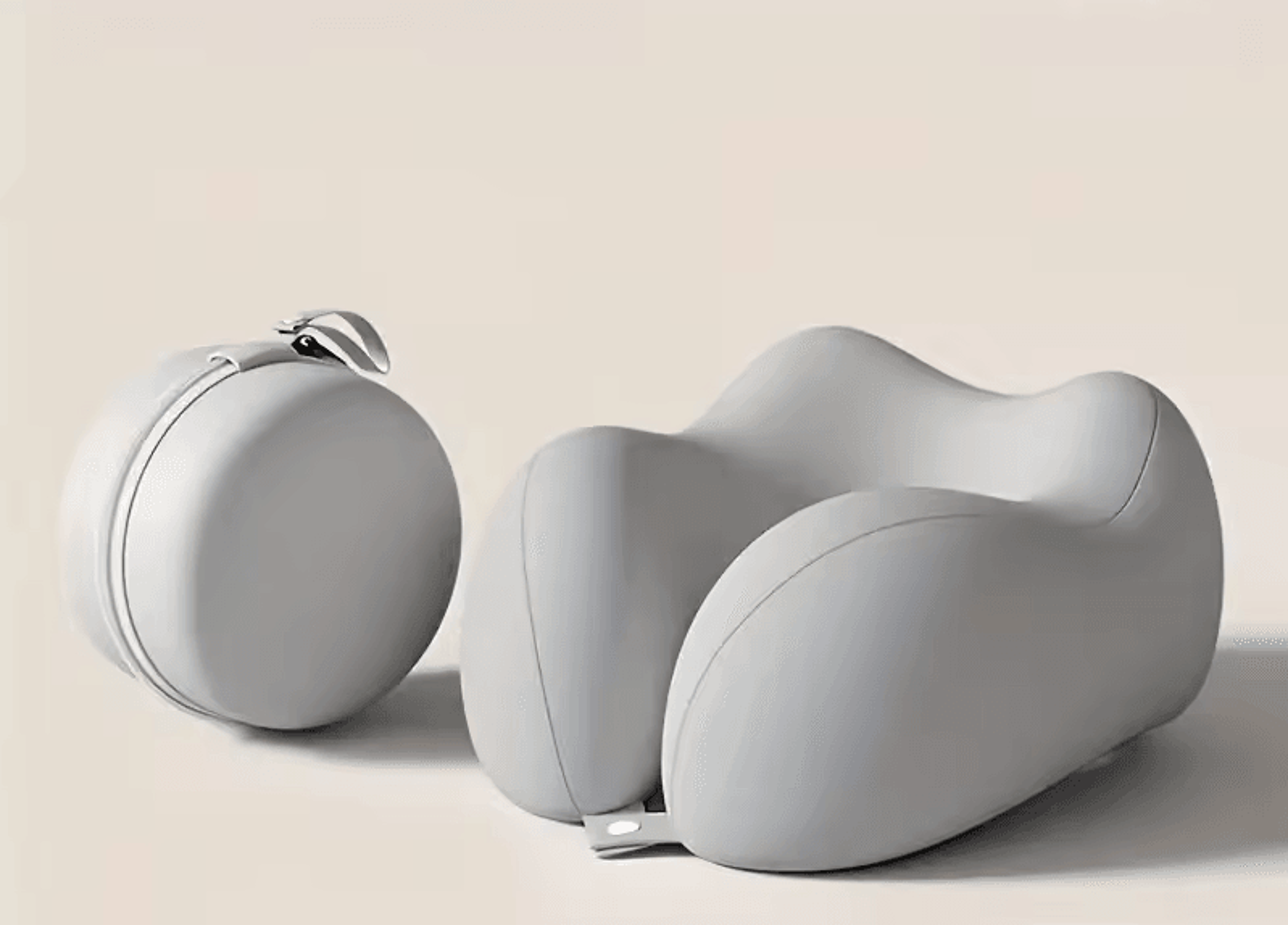 ergonomic travel neck pillow with slow rebound cervical support