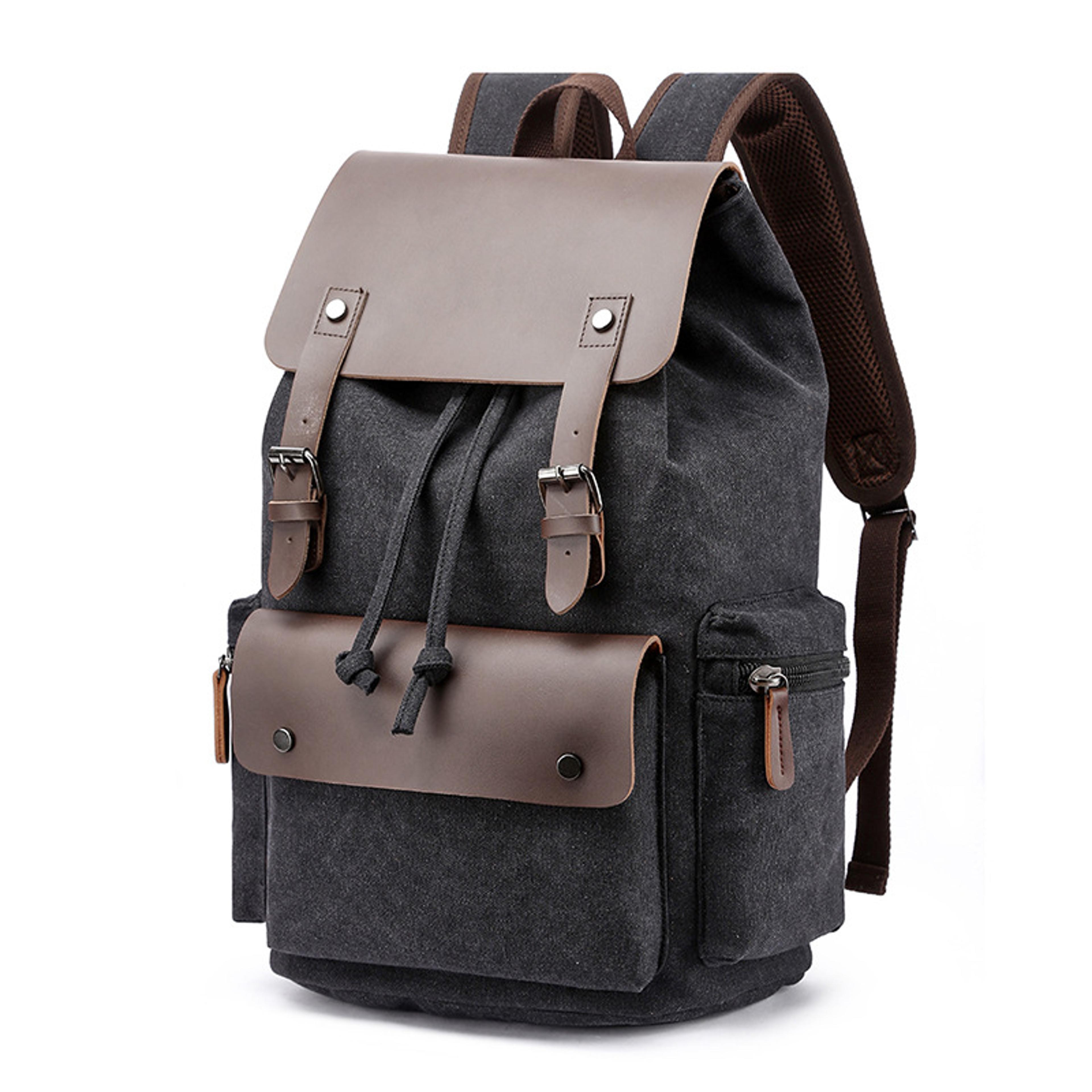 canvas backpack large capacity laptop travel school bag