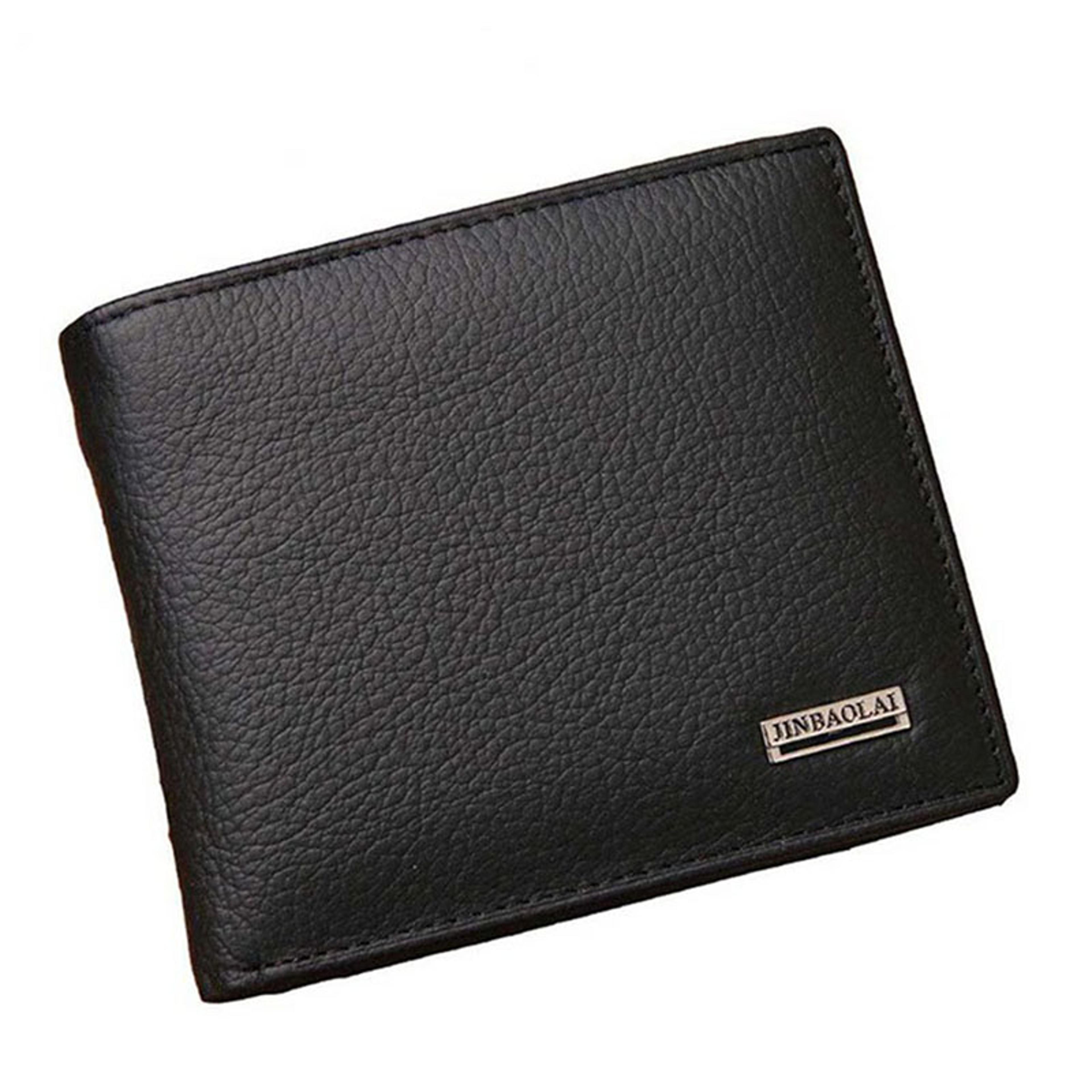 retro short men wallets genuine leather credit card holder waterproof men purse