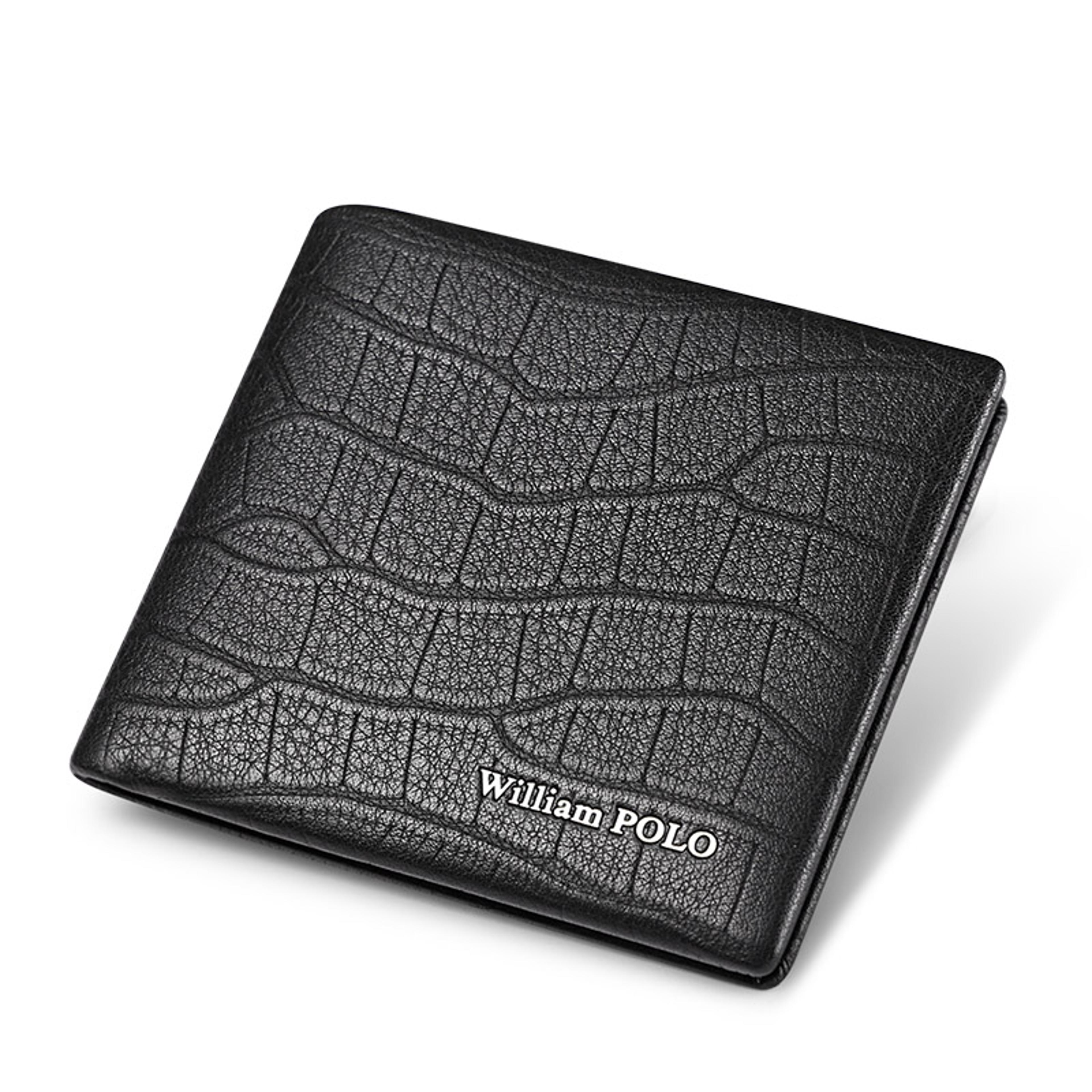 genuine leather wallet for men crocodile pattern card holder wallet