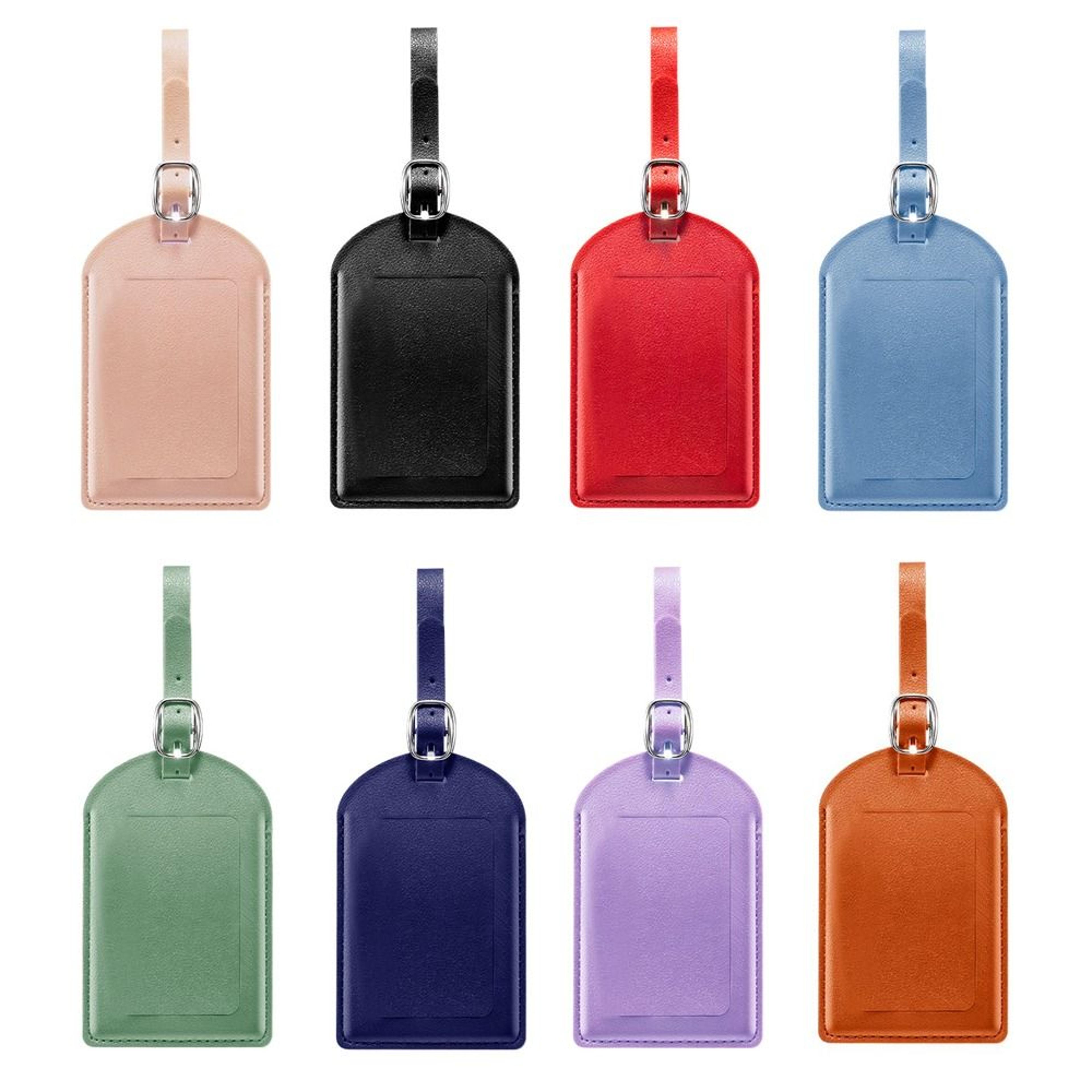 pu leather luggage tags for suitcases anti loss travel id address label