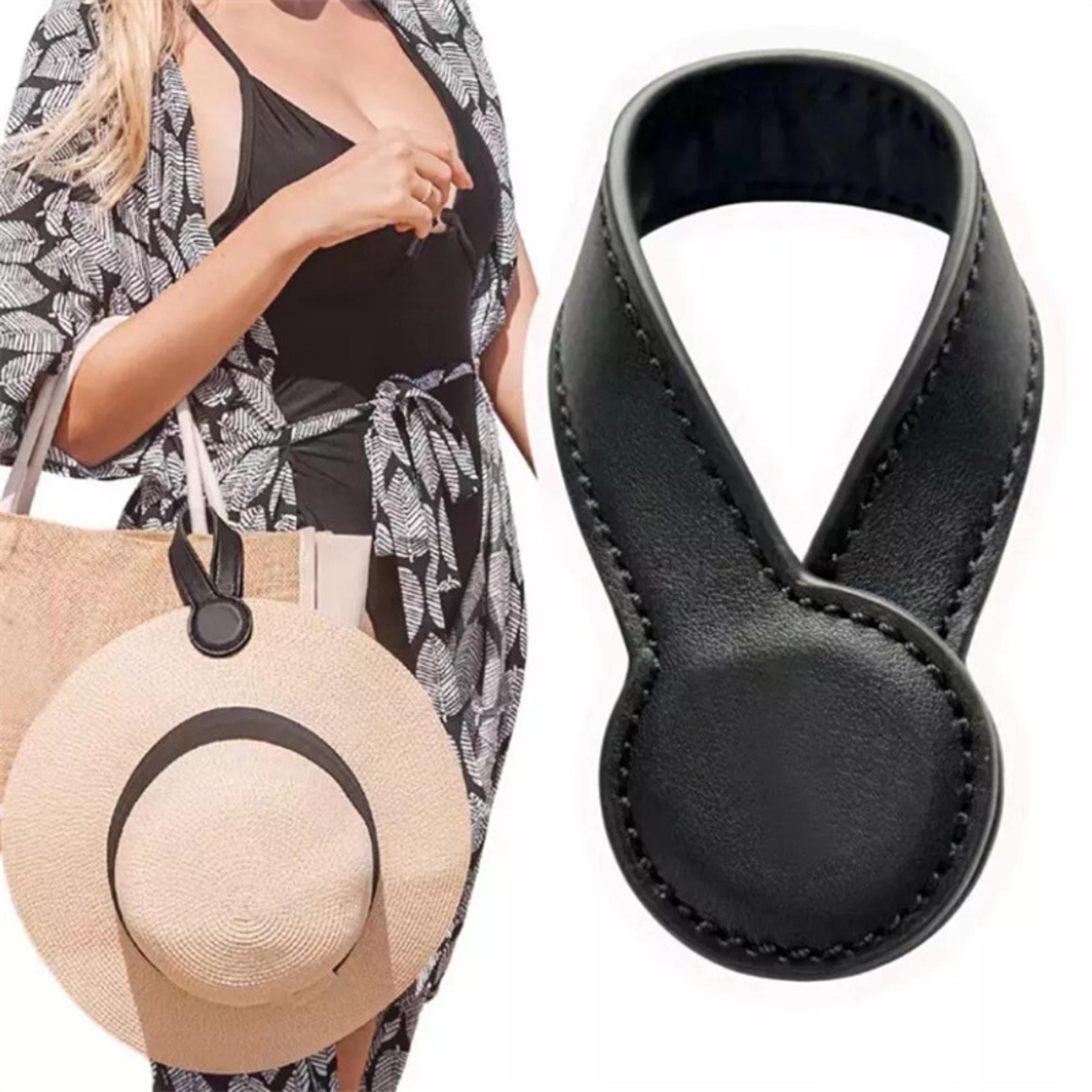 pu leather magnetic hat clip for travel bags and luggage