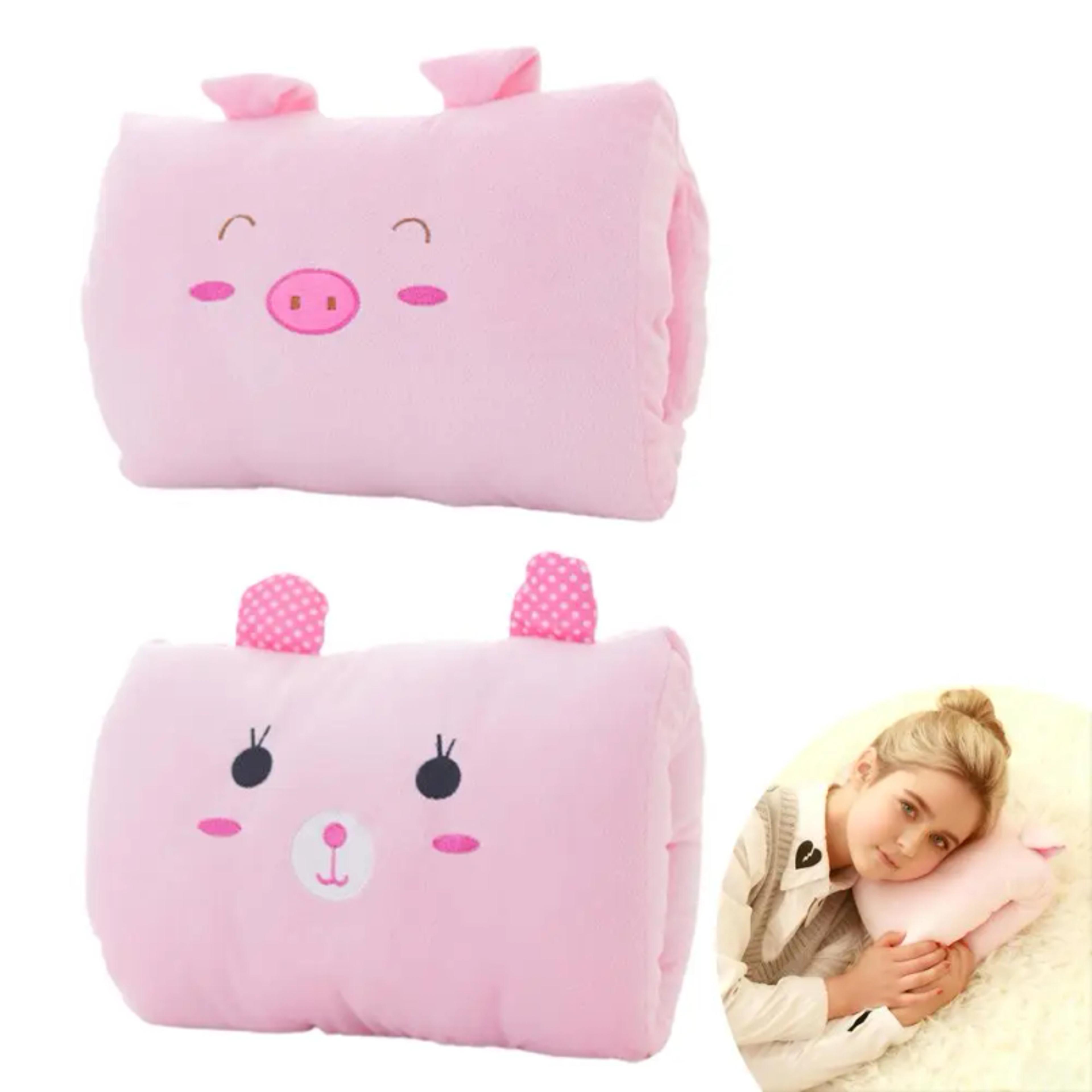 cute cartoon plush hand warmer pillow for kids travel nap and desk comfort
