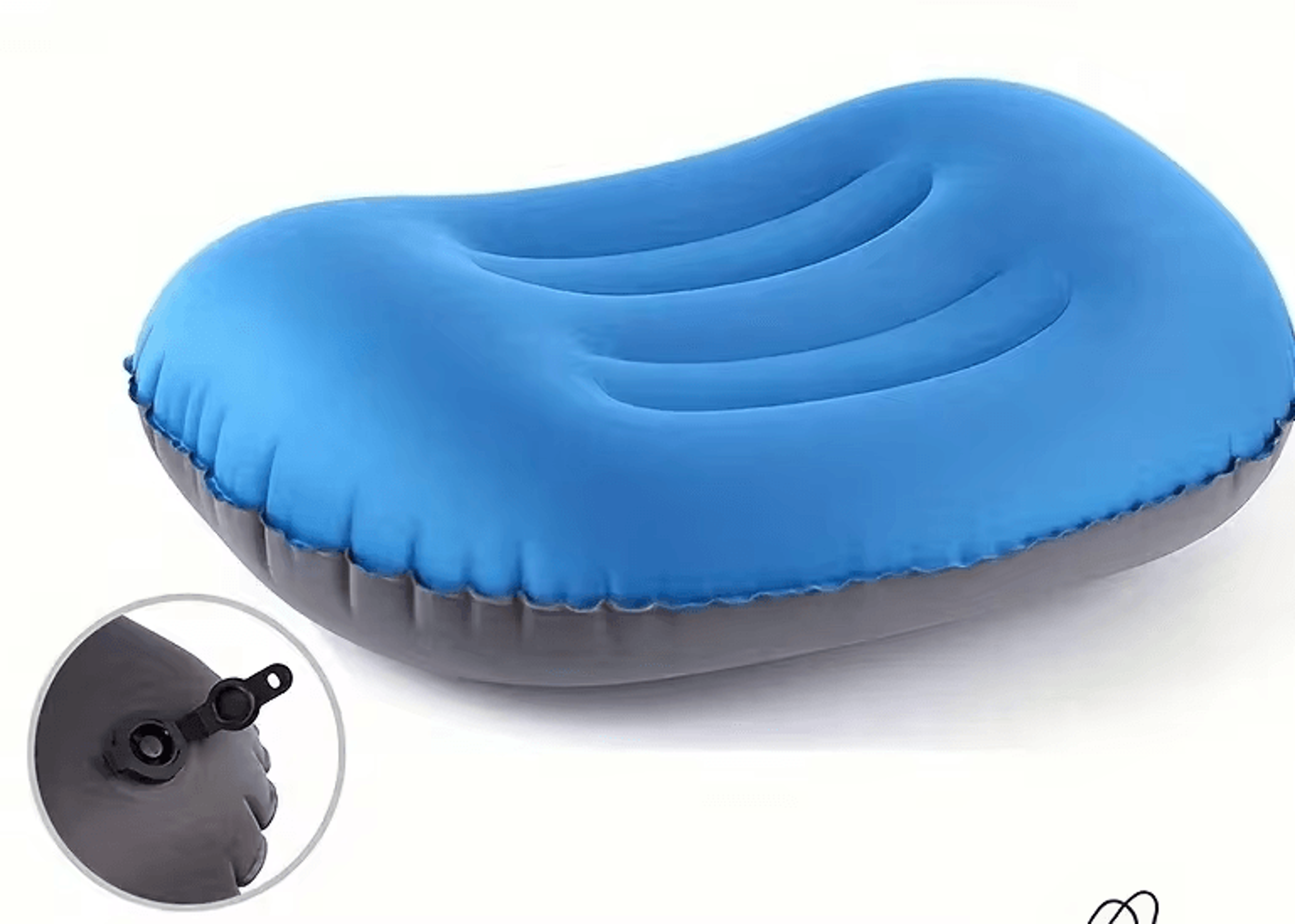 inflatable travel pillow portable camping pillow for airplane car beach and outdoor rest