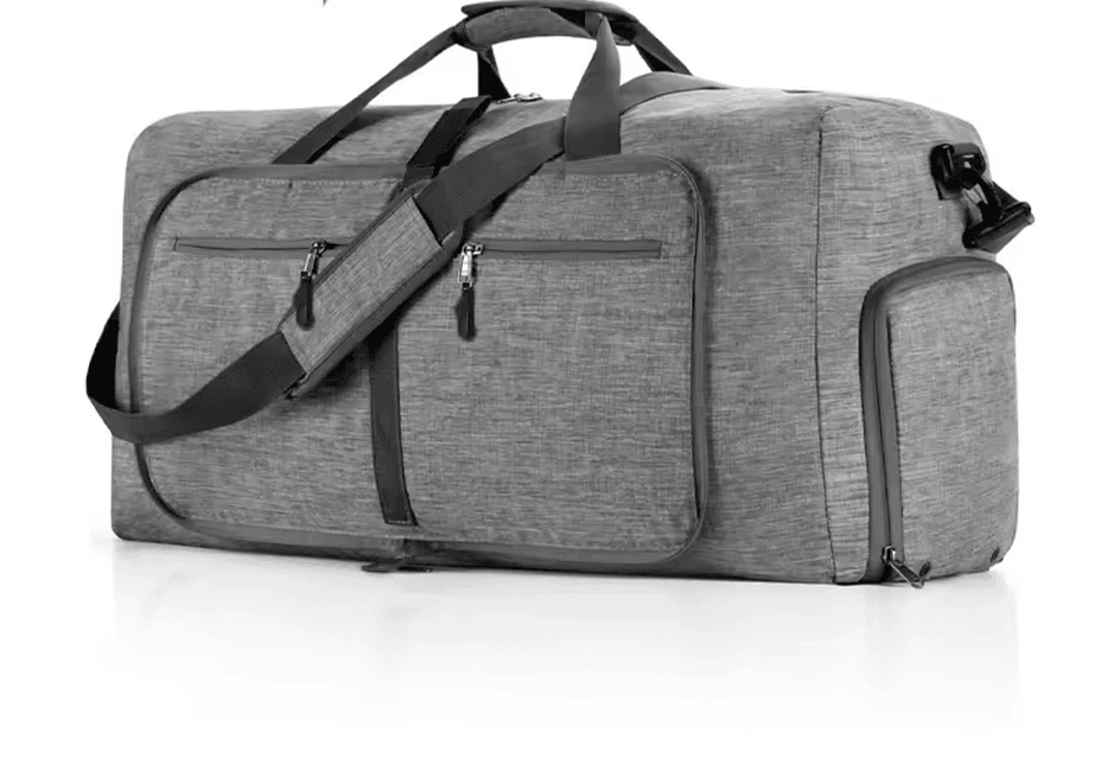 foldable travel duffel bag with shoe compartment