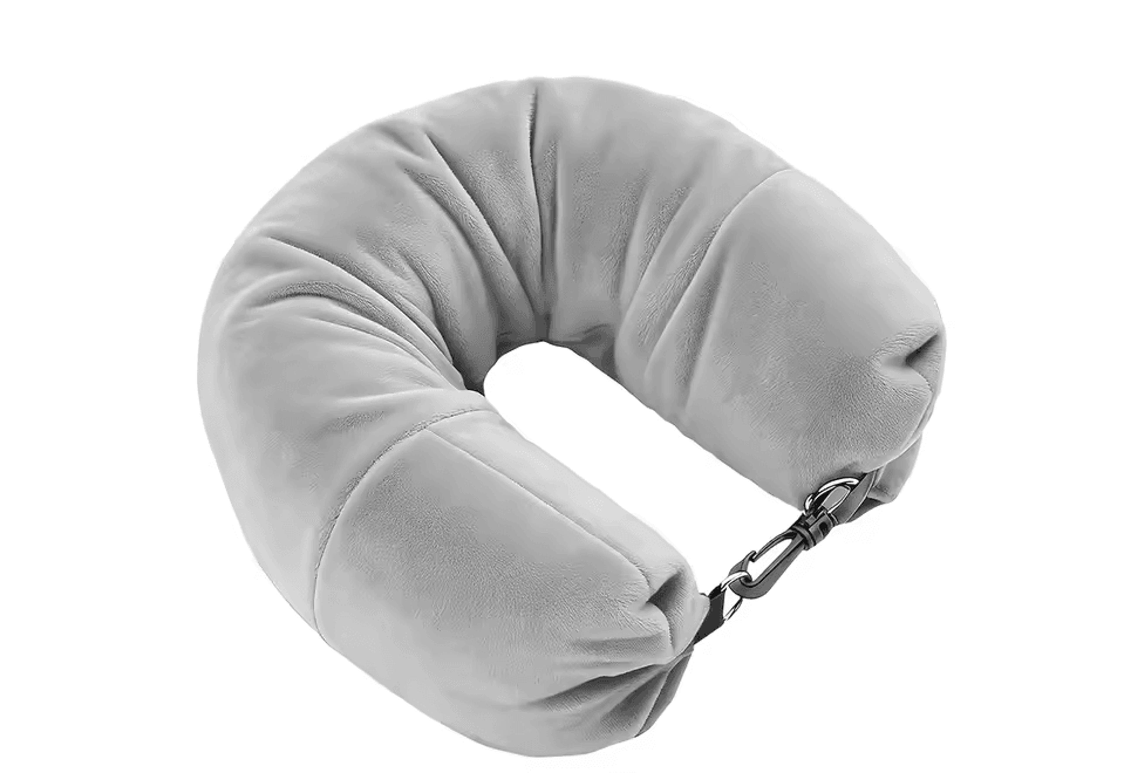 fillable travel neck pillow with clothes storage for flights