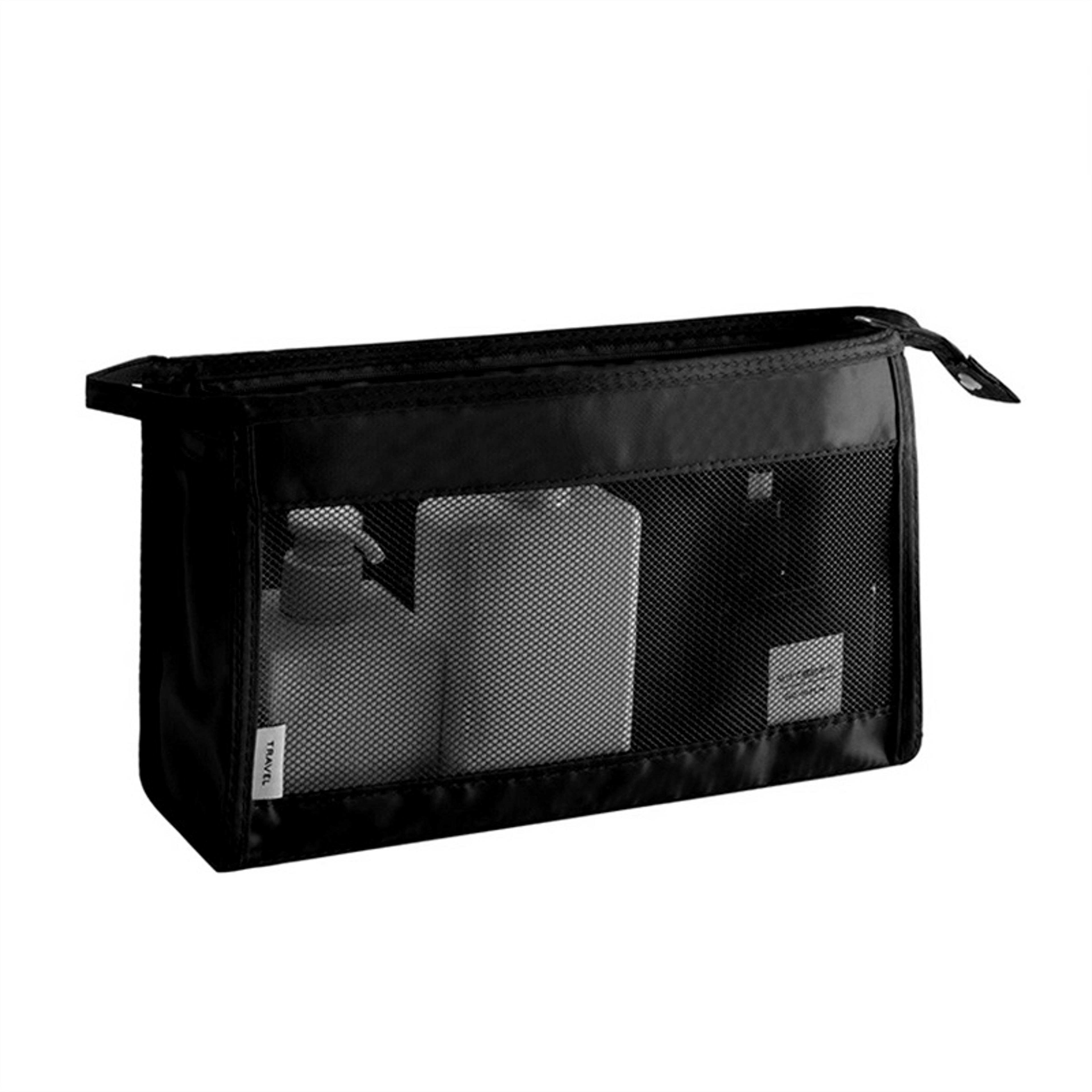 portable mesh travel toiletry bag large capacity makeup organizer