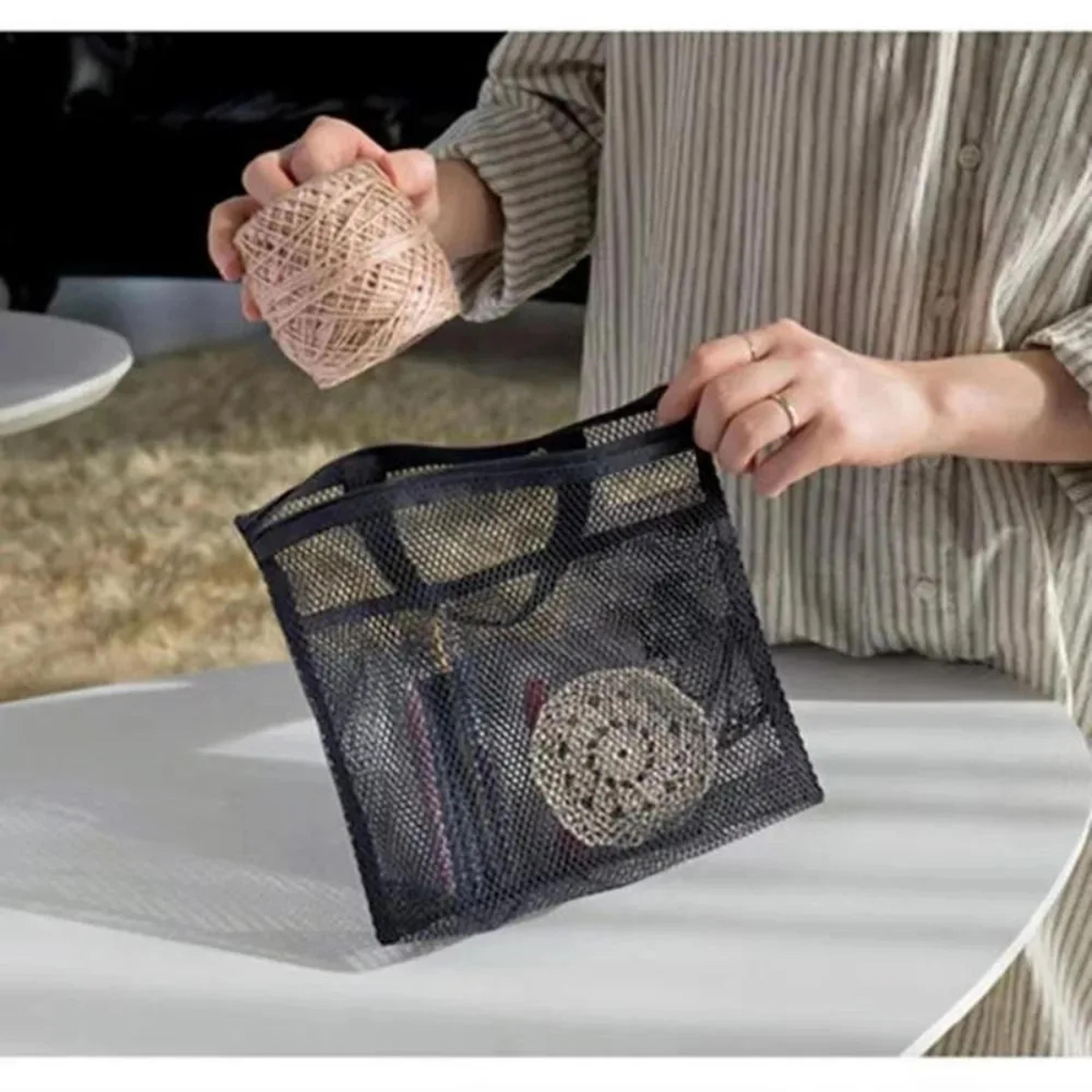 quick dry mesh shower bag travel toiletry beach organizer