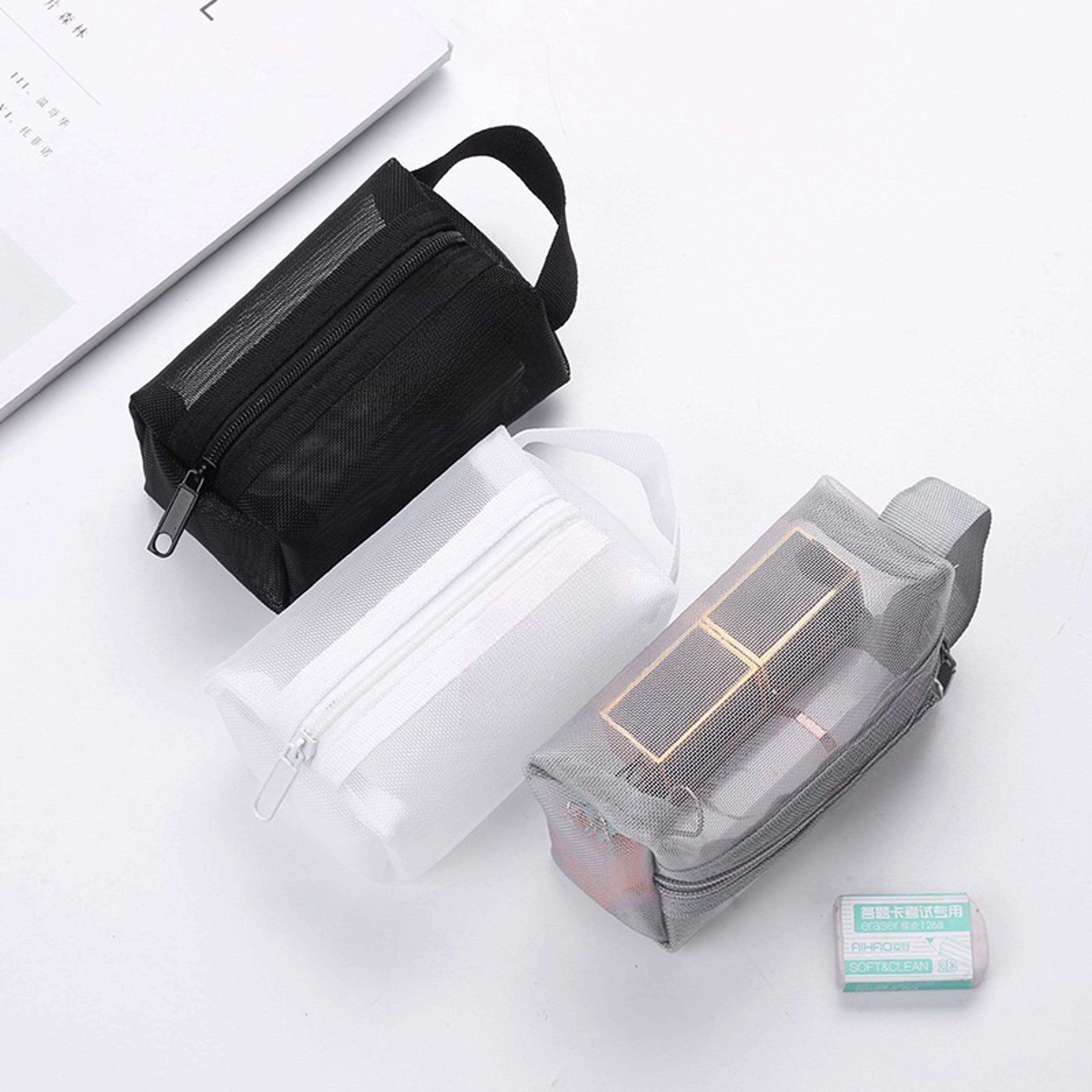 travel mesh cosmetic bag zipper makeup bag toiletry organizer pouch
