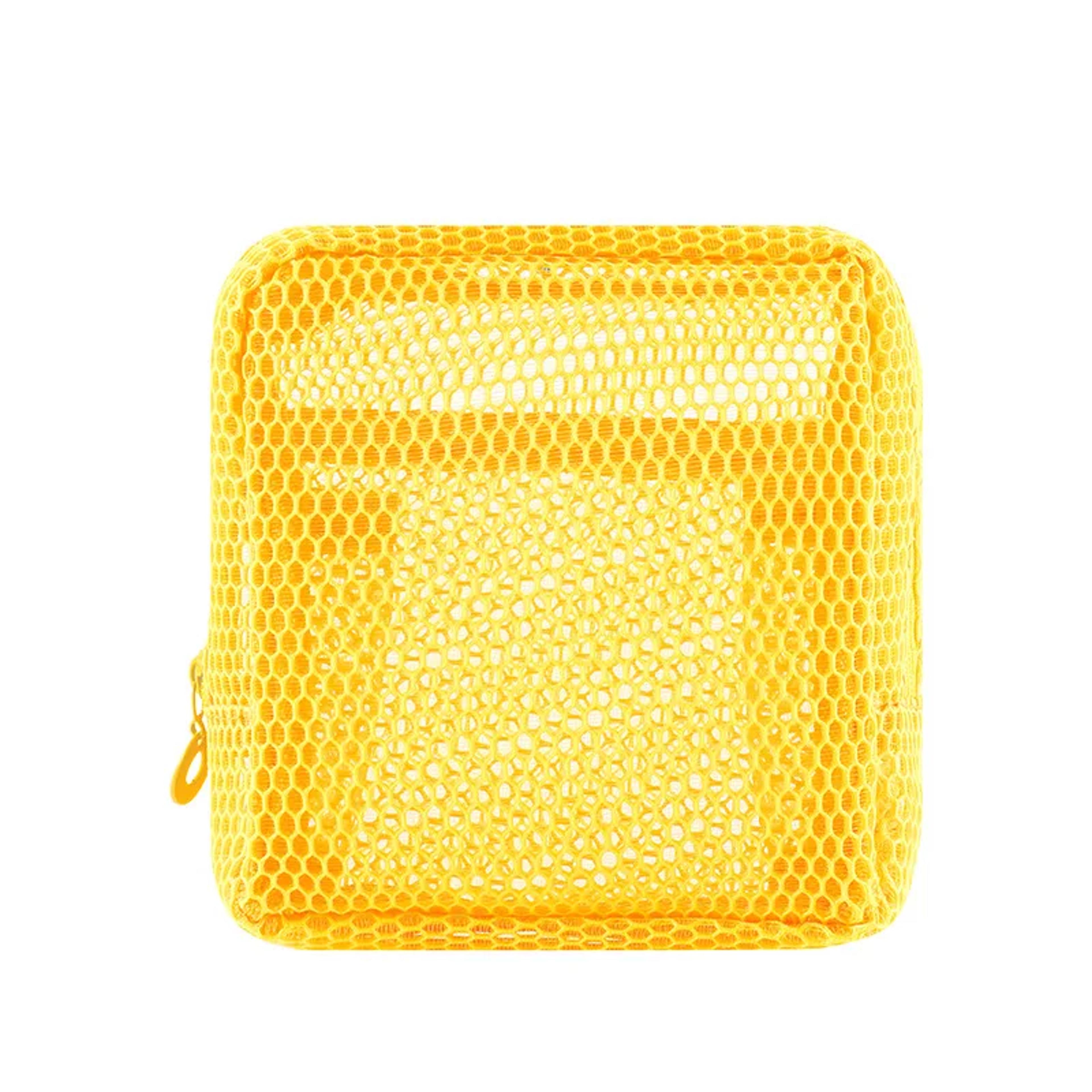 transparent mesh cosmetic bag portable zipper travel toiletry pouch