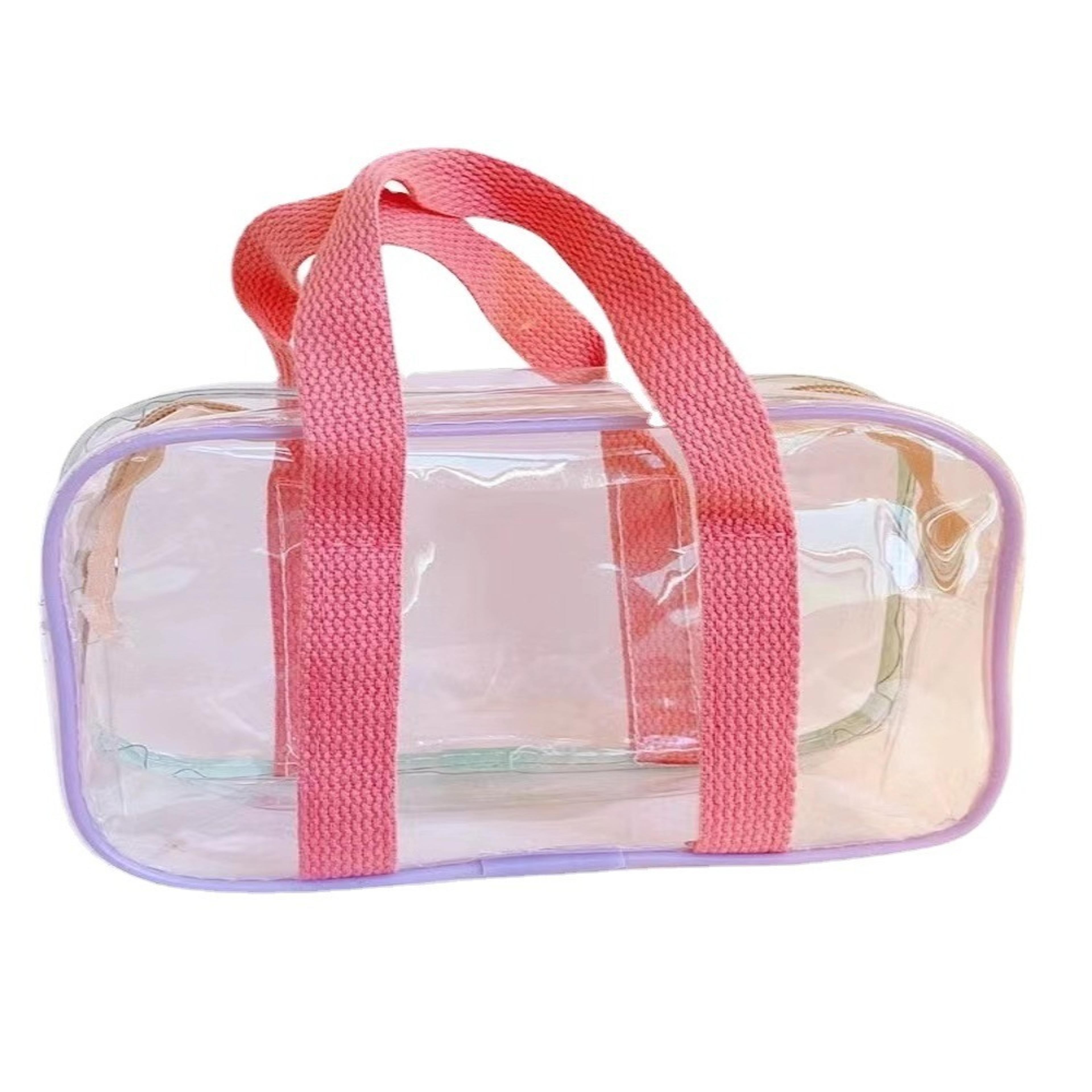 transparent pvc tote bag large capacity waterproof shoulder bag for beach travel