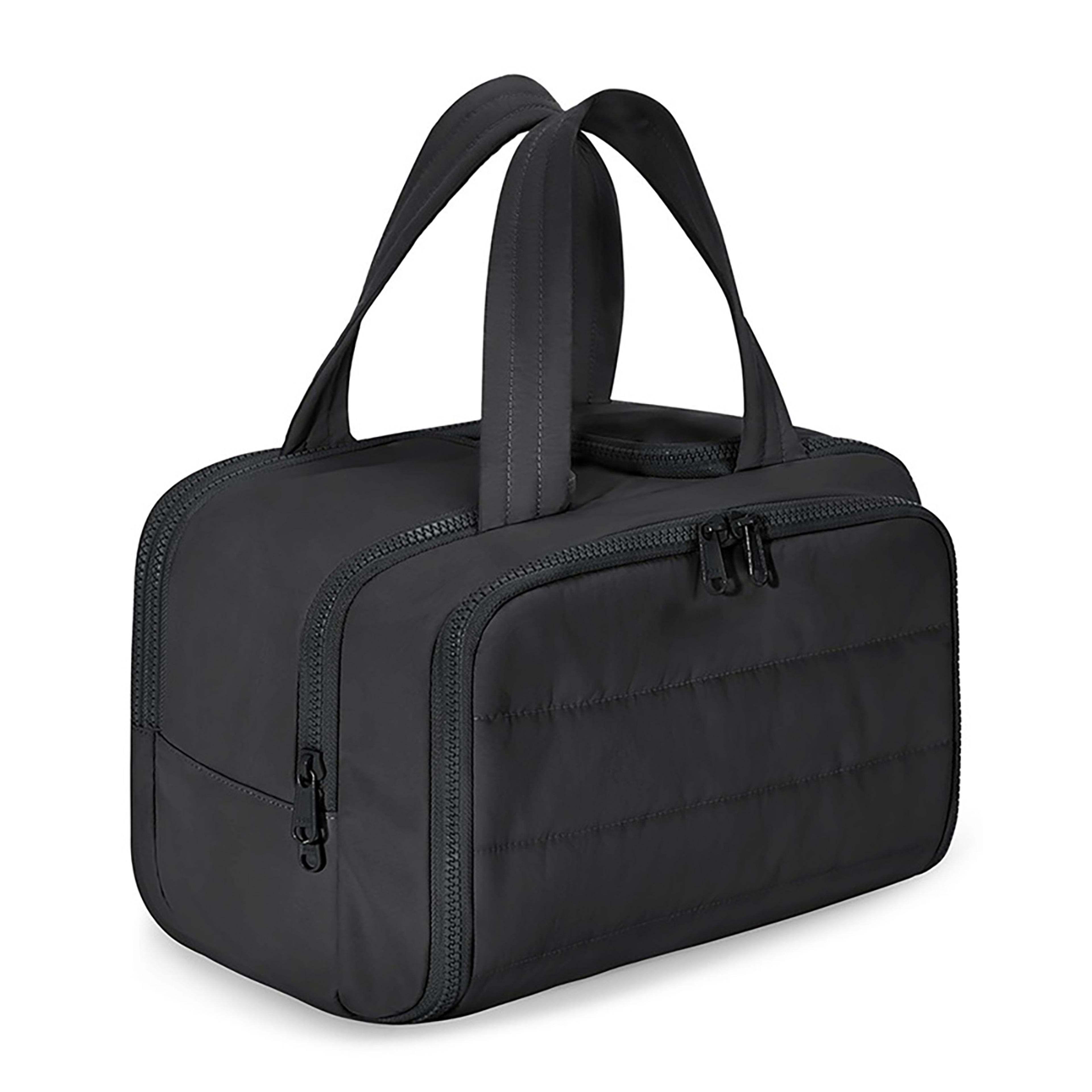 large waterproof travel makeup bag with multi pocket toiletry organizer
