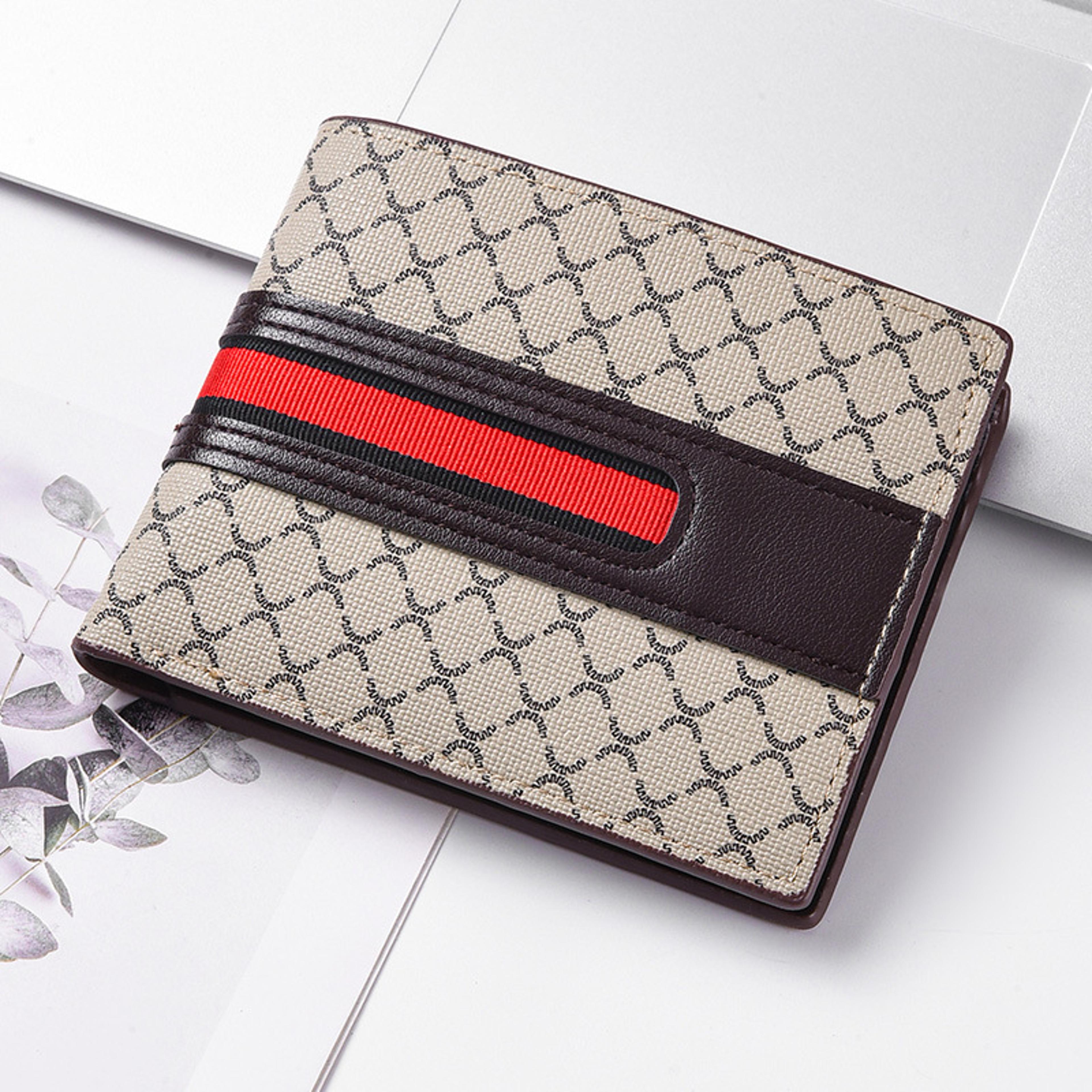 hand woven slim wallet for men with multi card slots