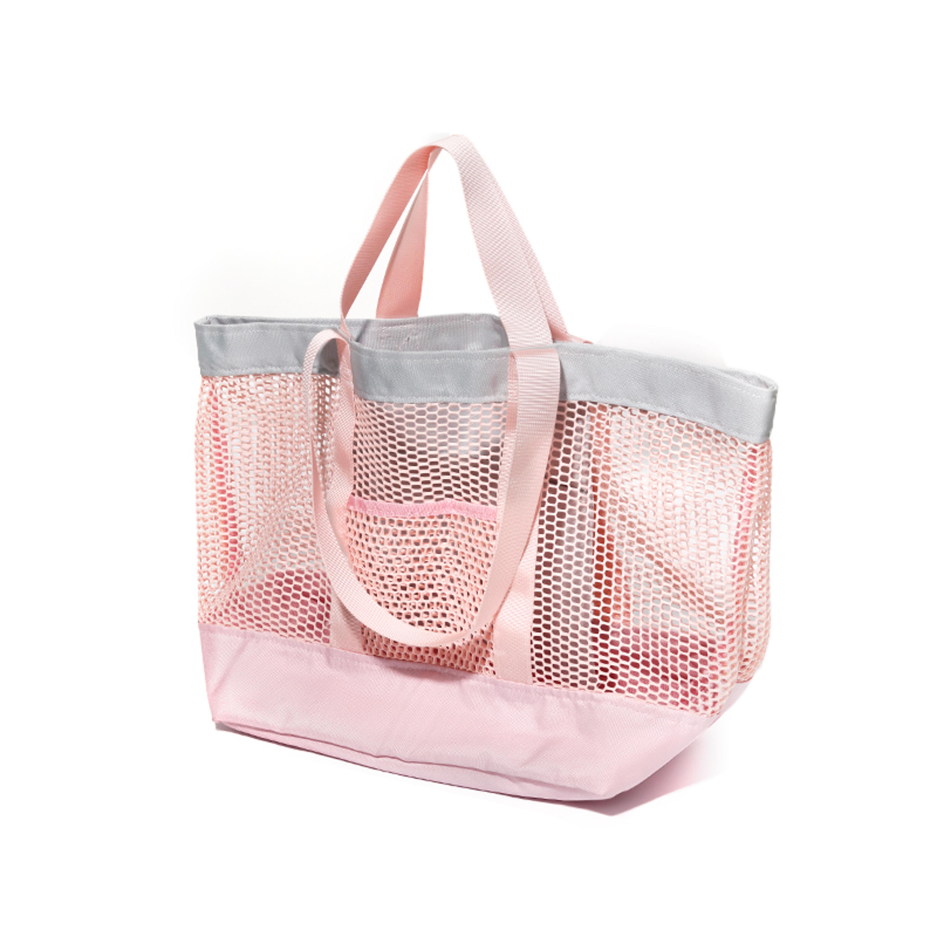 large mesh beach bag for women lightweight shoulder tote for pool travel and shopping
