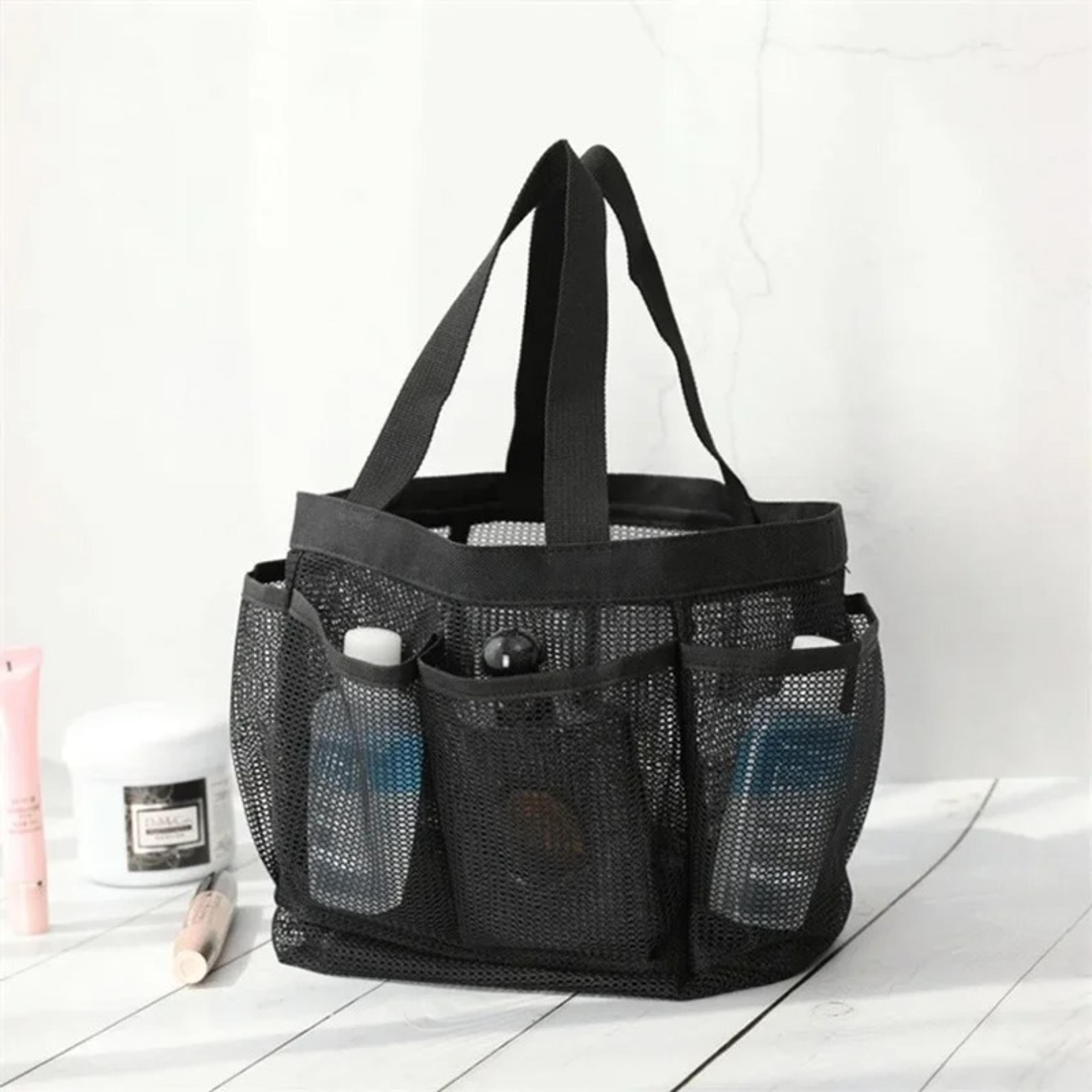 portable mesh shower caddy quick dry travel toiletry beach tote