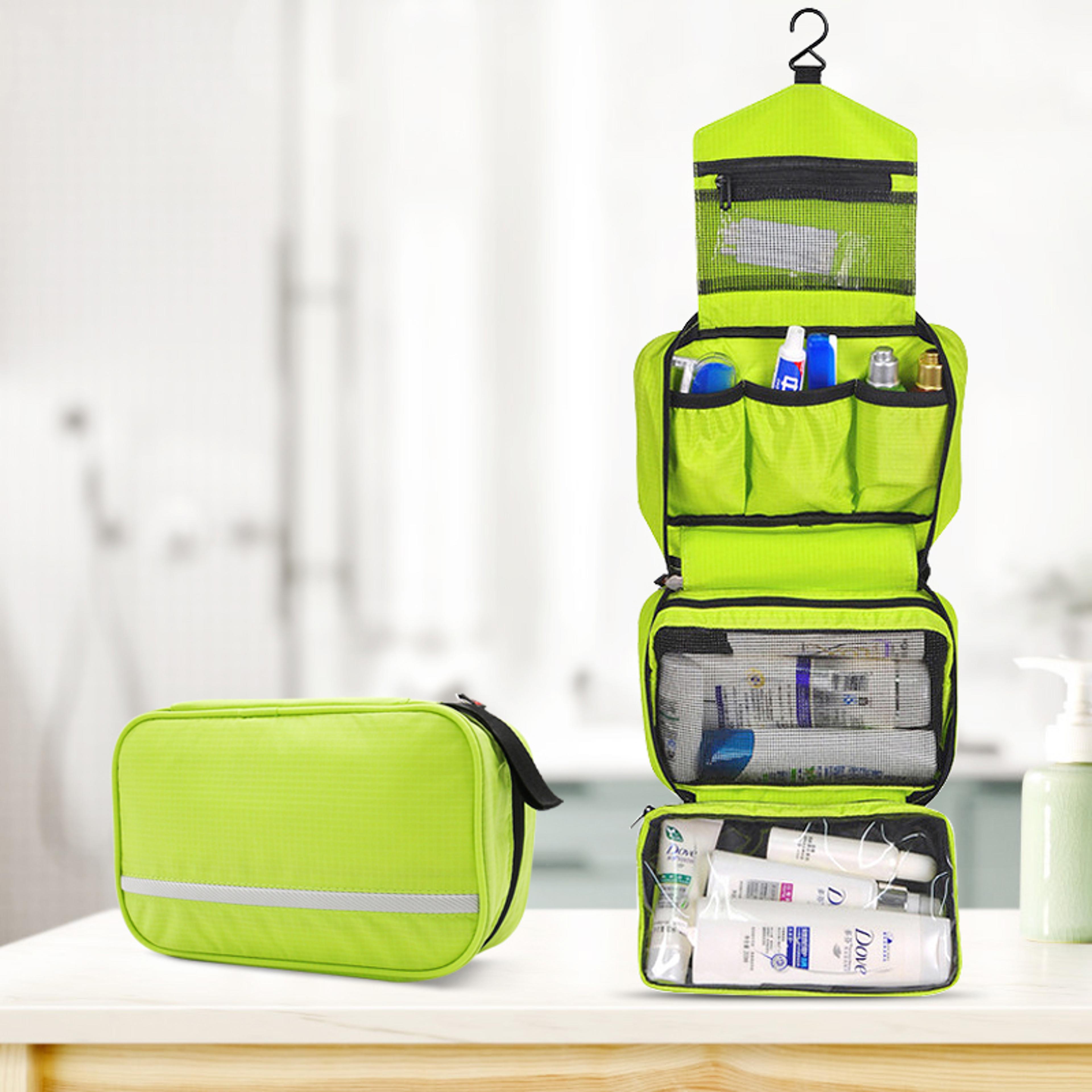 large capacity hanging toiletry bag waterproof travel cosmetic organizer with hook