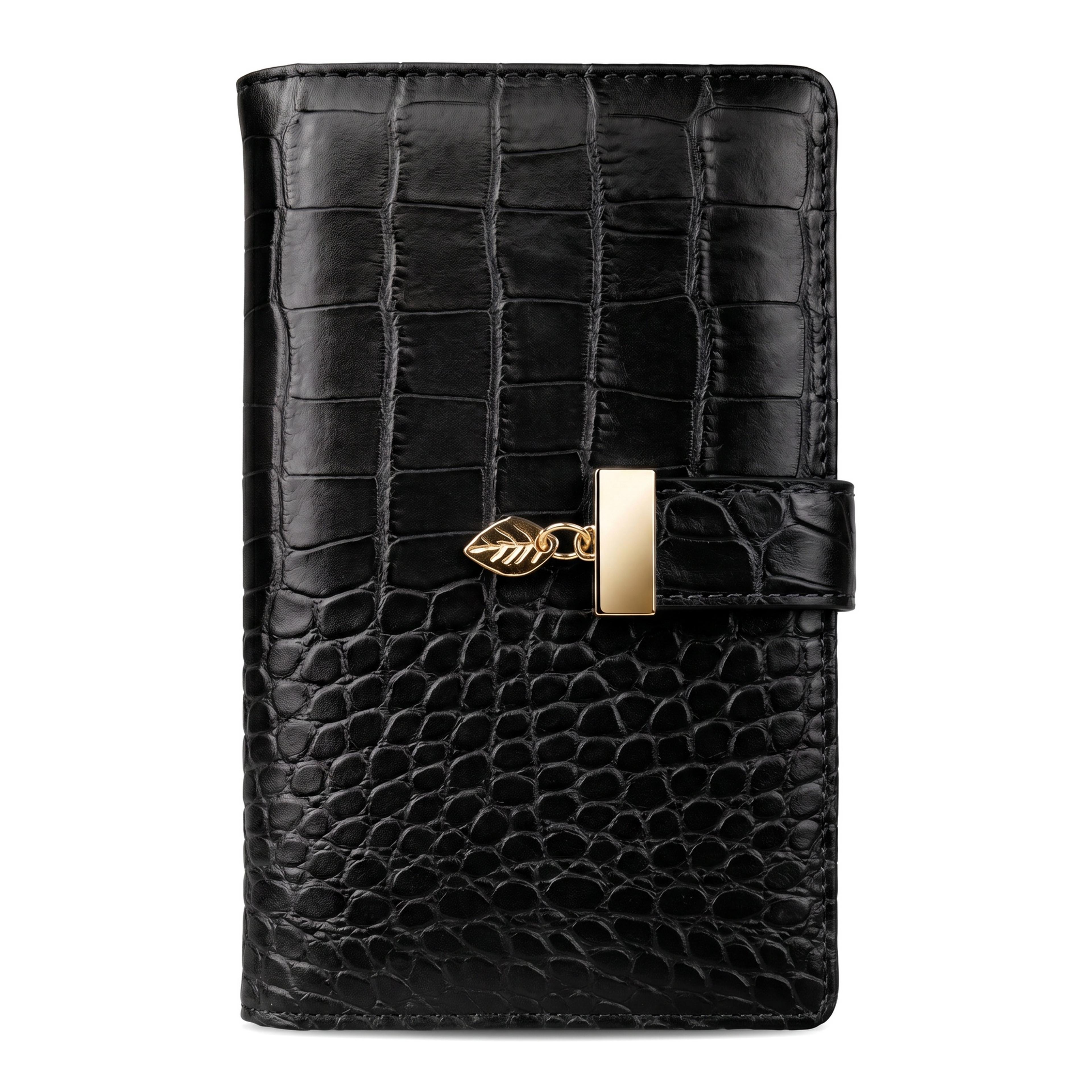gradient crocodile rfid passport holder travel wallet for women