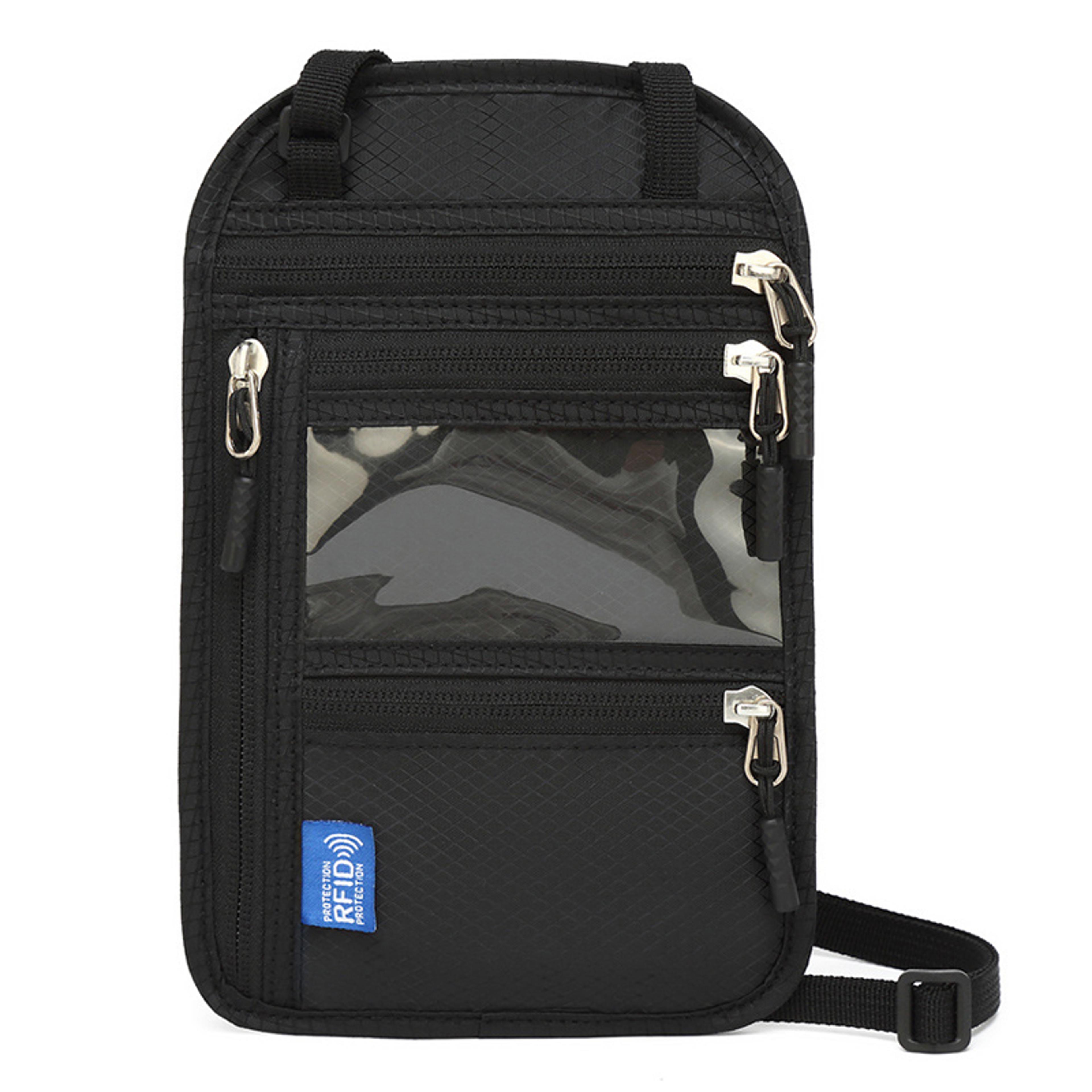 rfid neck wallet travel passport holder waterproof hidden pouch