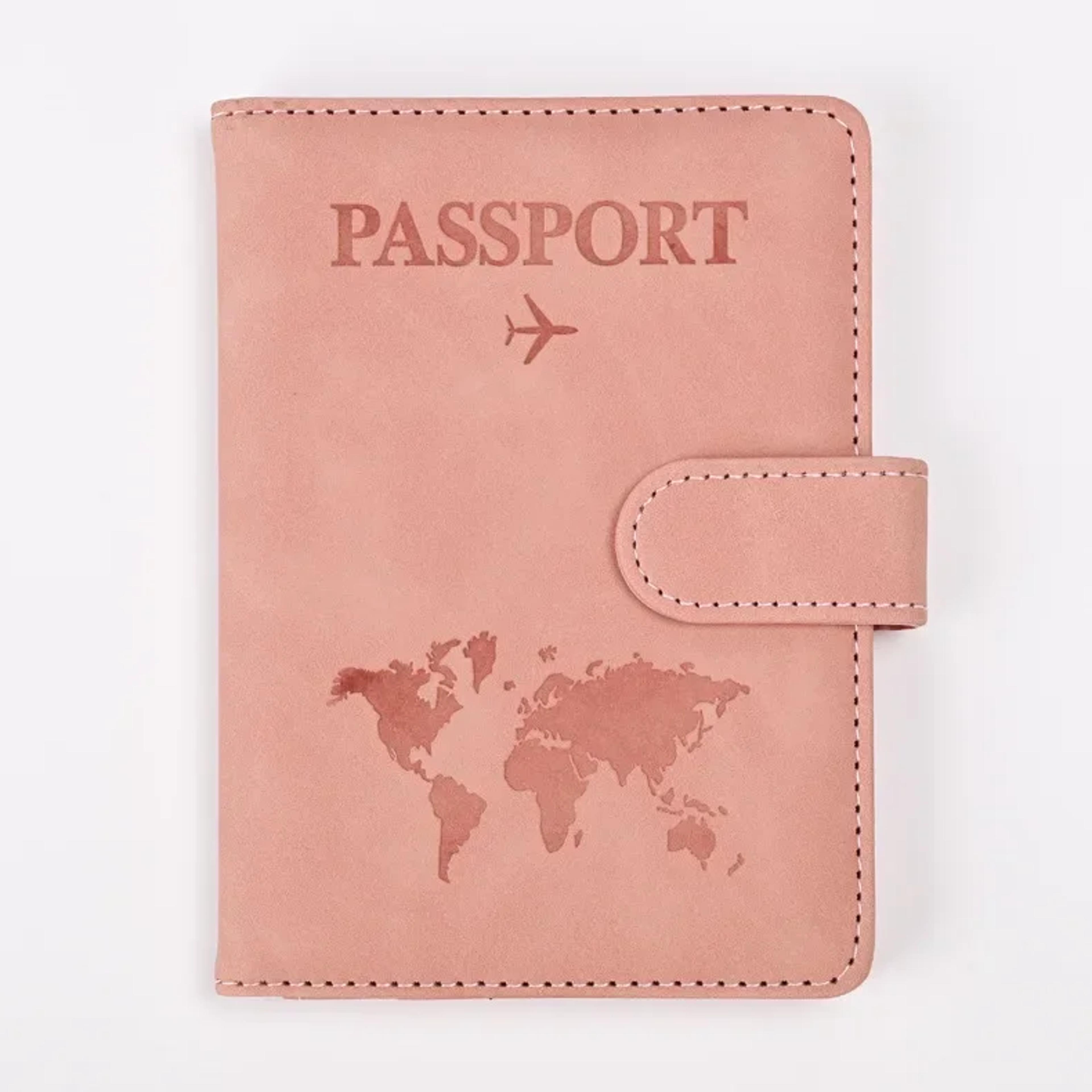 rfid blocking pu leather passport holder travel wallet with card slots