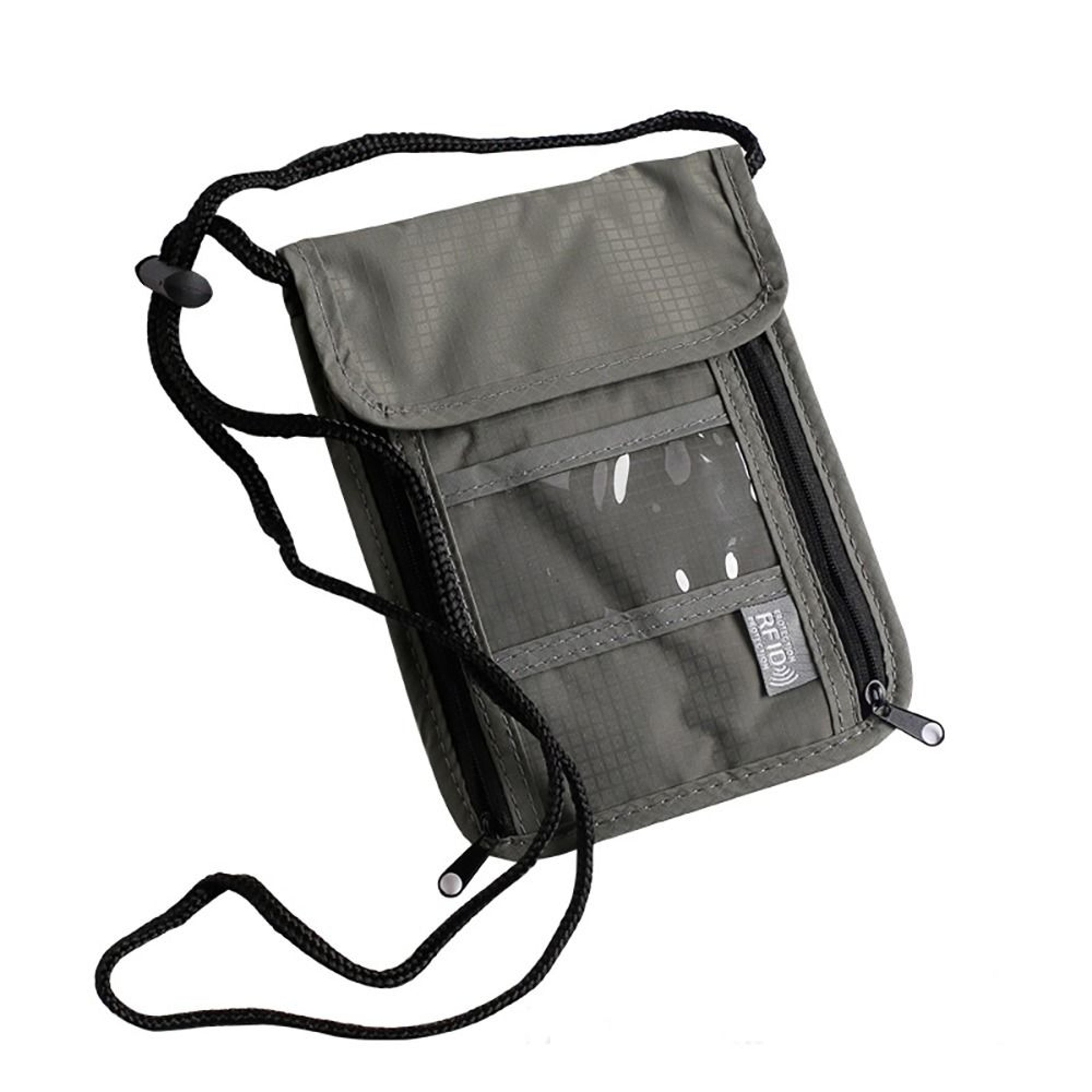 rfid passport holder waterproof travel neck wallet for cards cash and documents