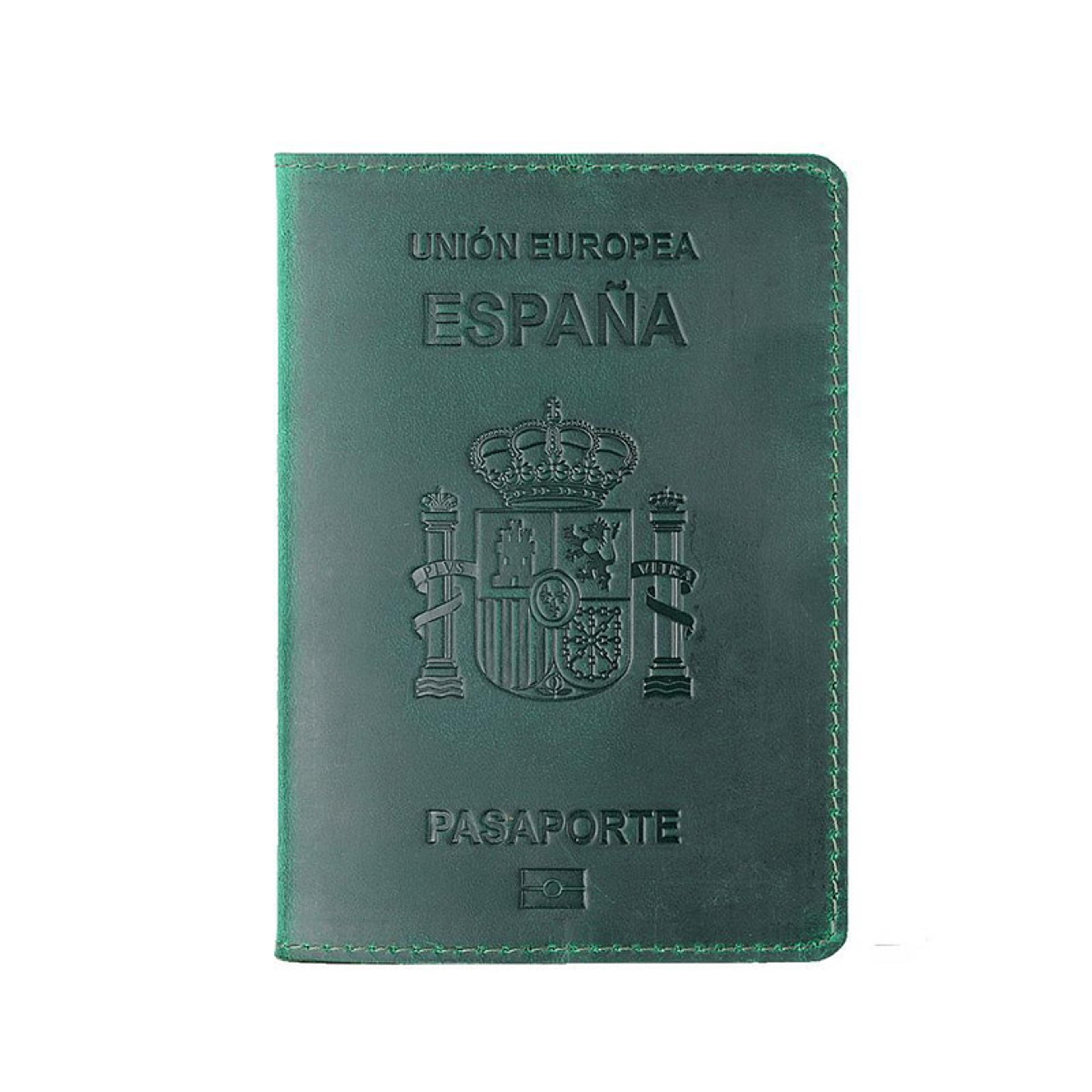 spanish leather passport holder with rfid blocking travel wallet