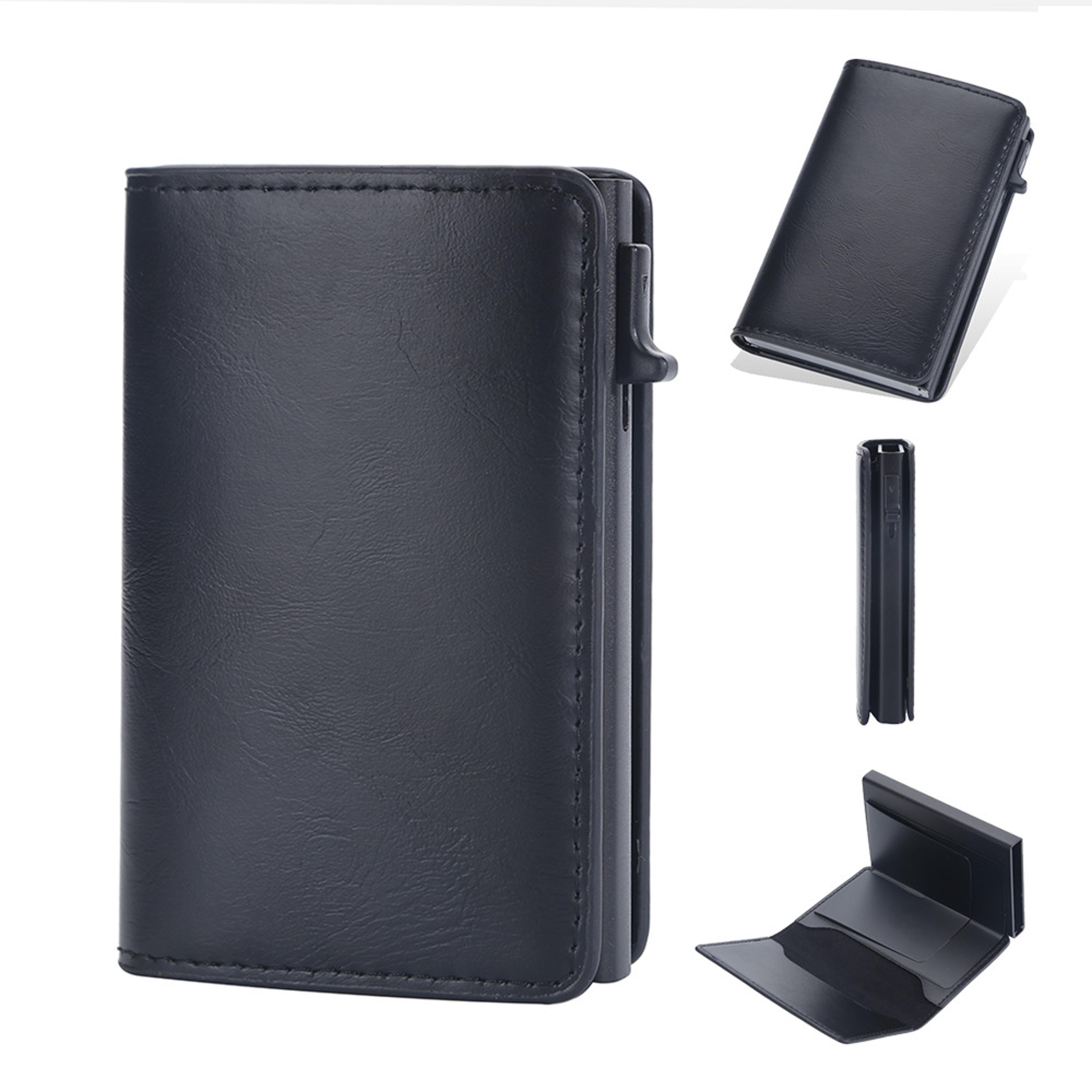 blocking aluminum pop up card wallet for men and women