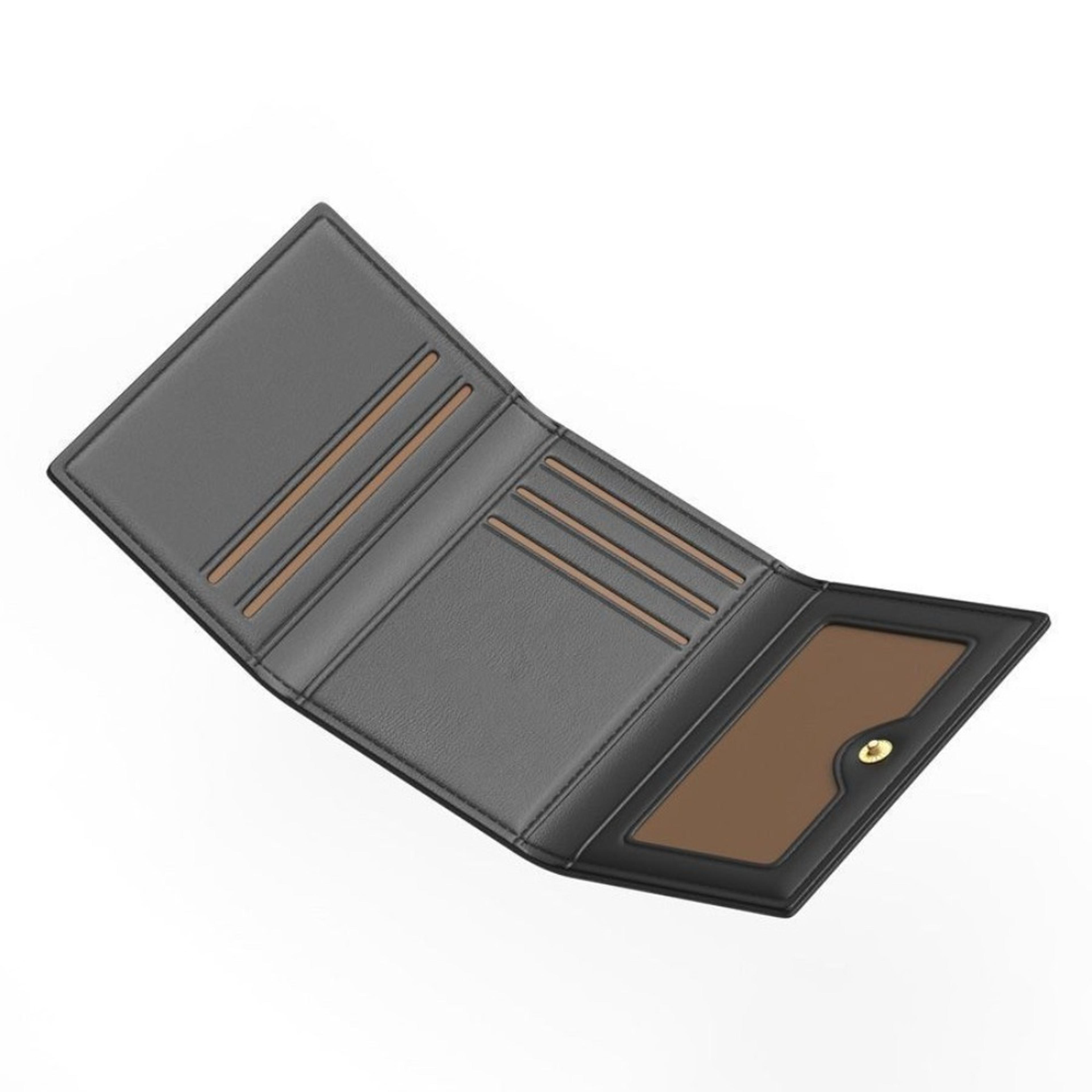 luxury men leather wallet with large capacity card holder design
