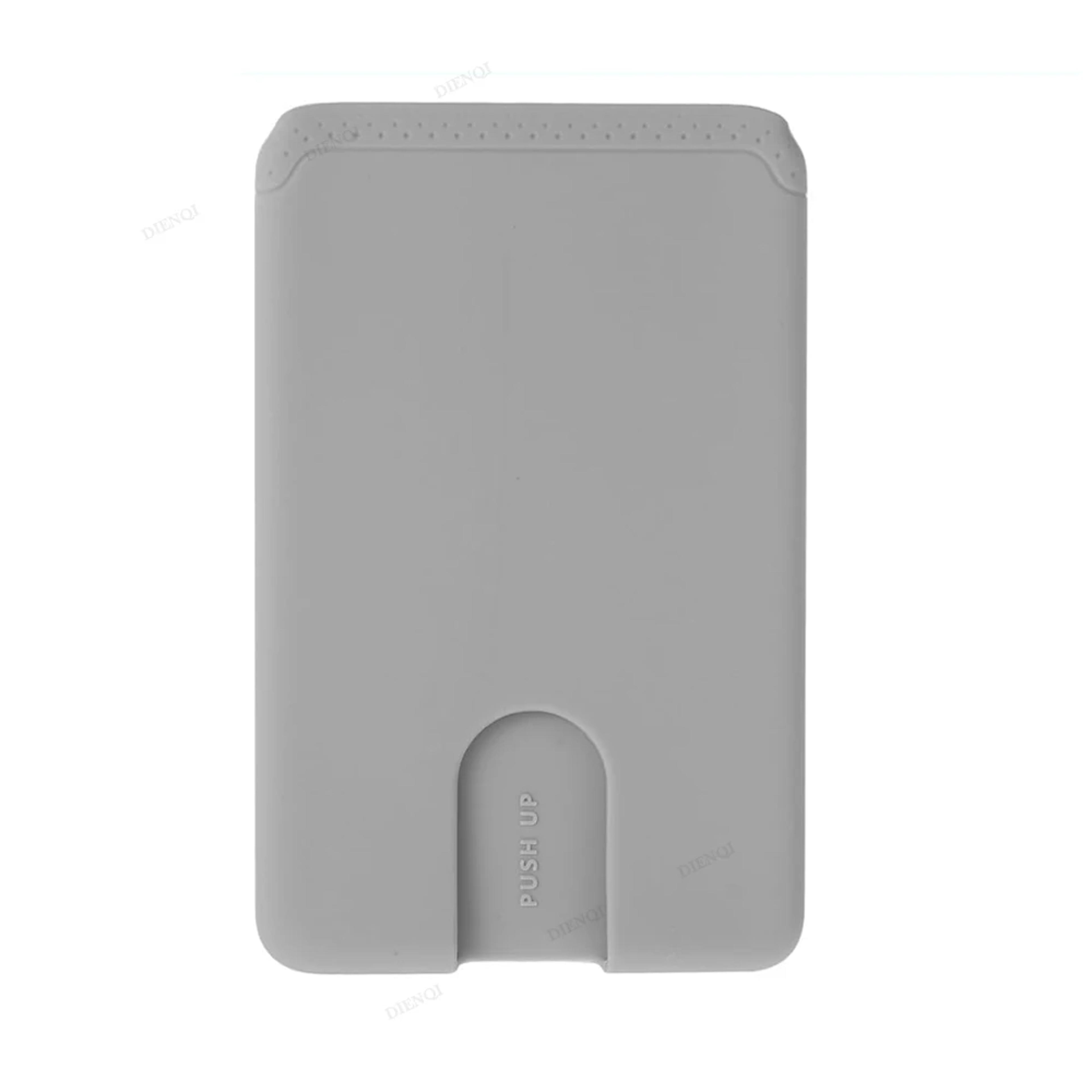 silicone phone card holder stick on wallet with adhesive pocket