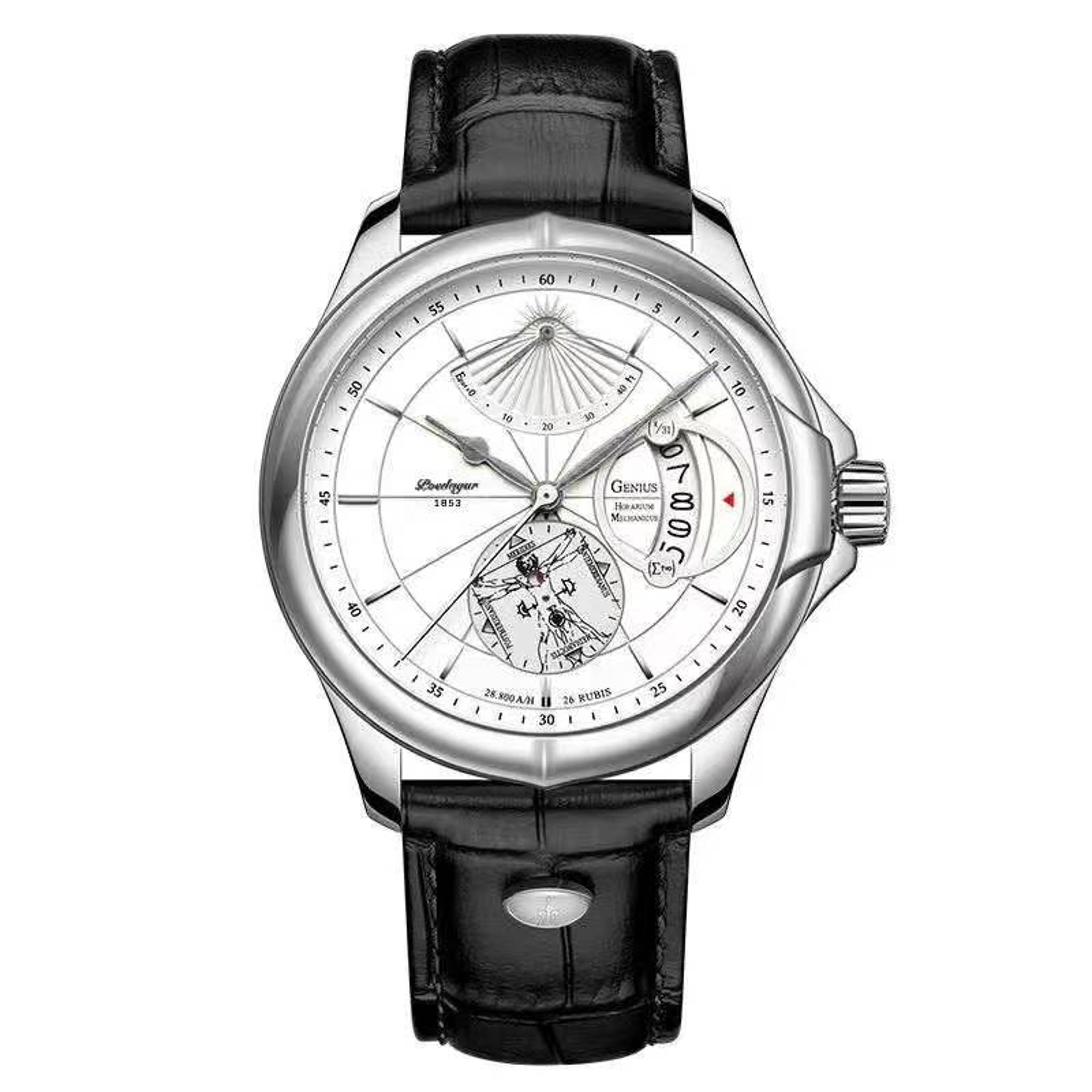 luxury men's quartz leather watch waterproof luminous business wristwatch