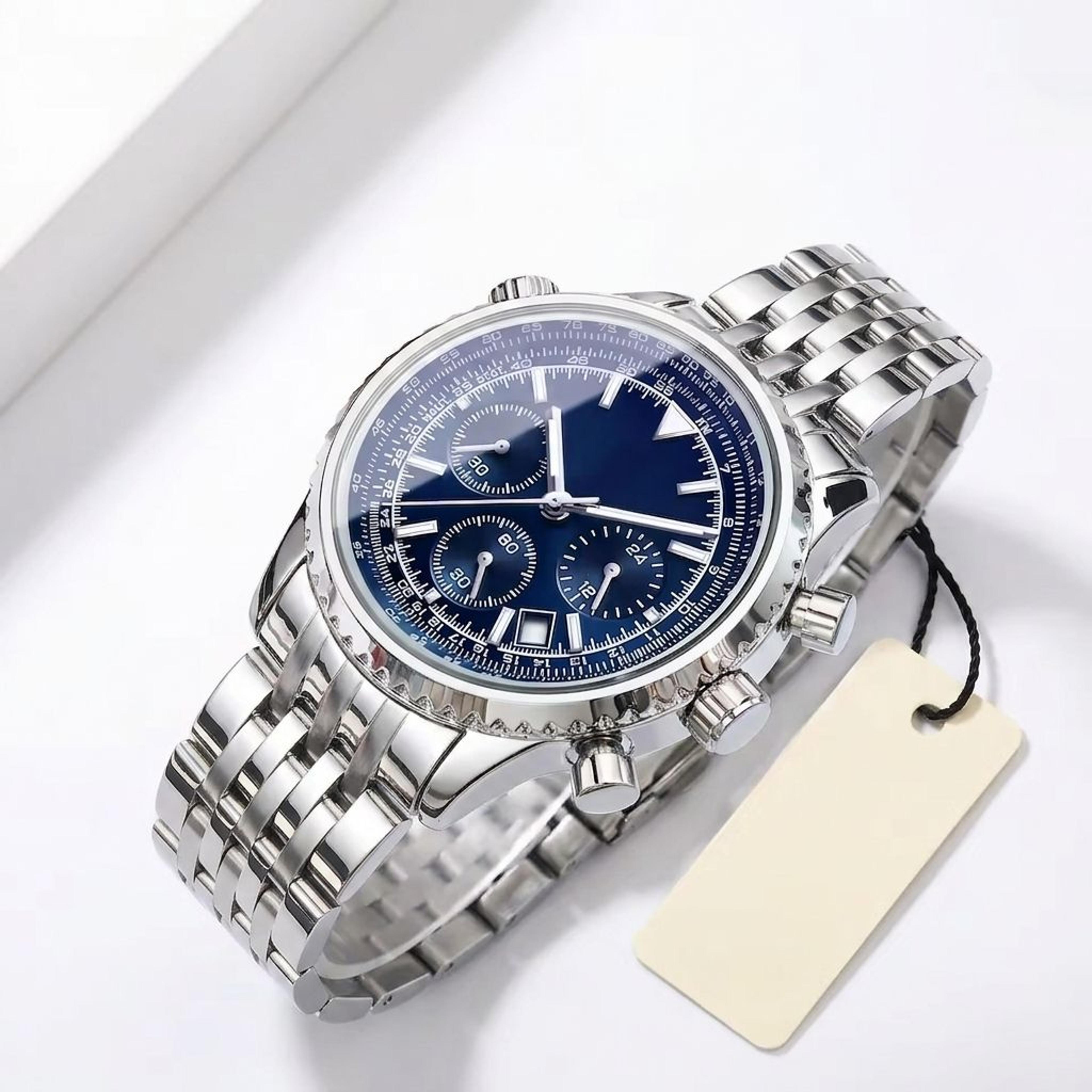 stainless steel quartz chronograph watch waterproof luminous multifunction wristwatch